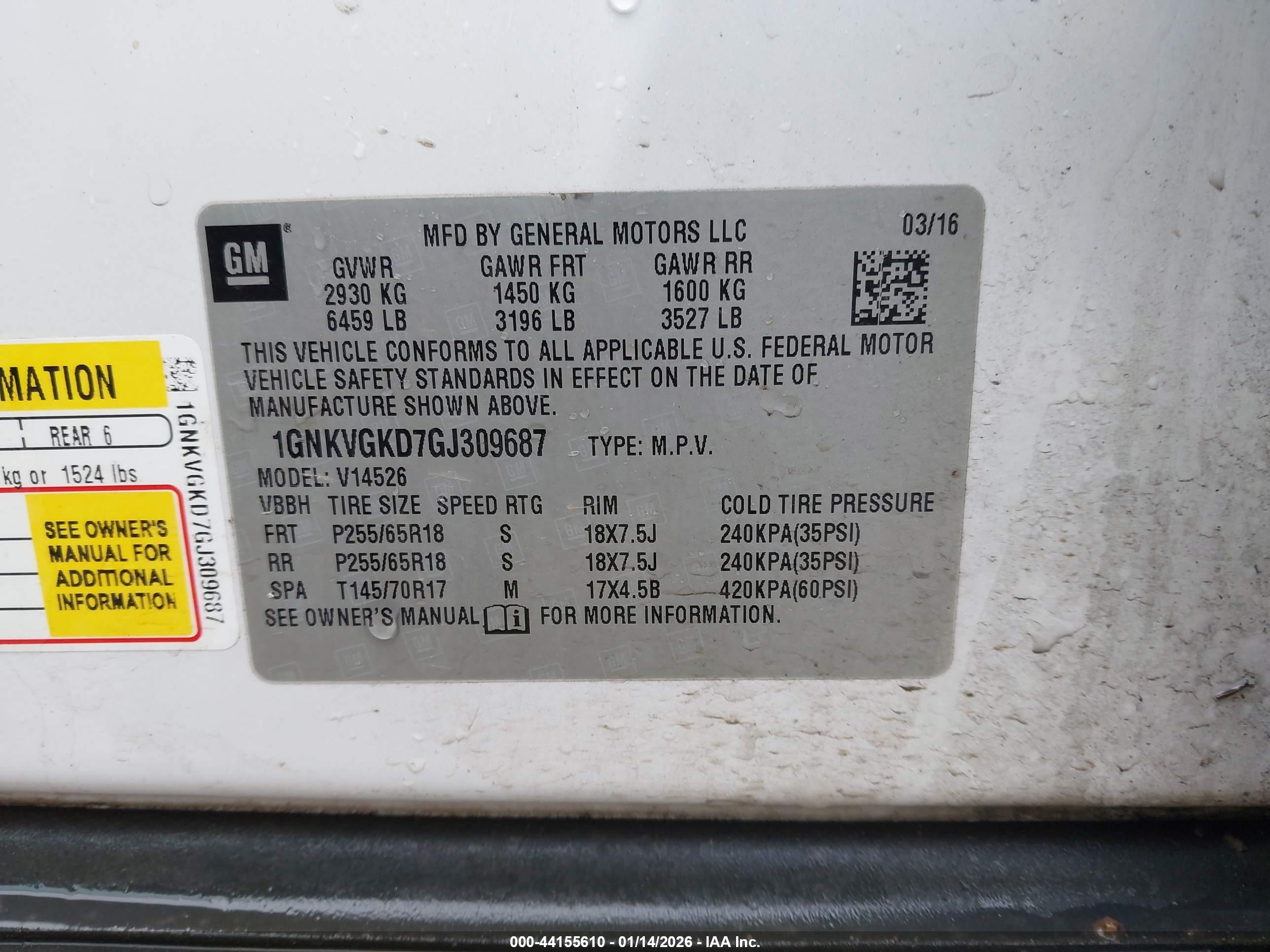 CHEVROLET TRAVERSE image 9