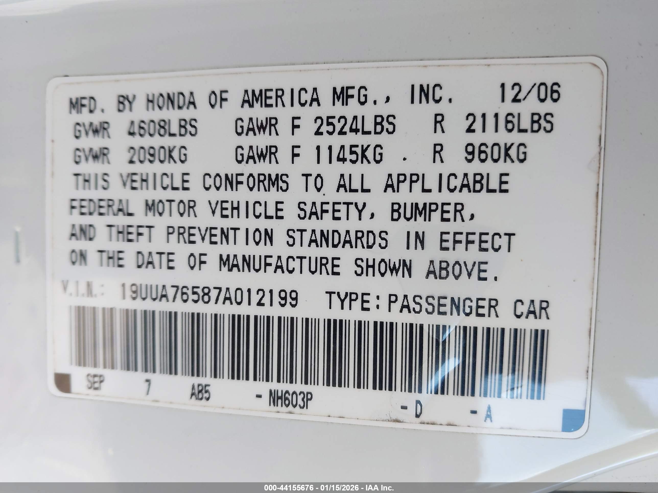 ACURA TL image 9