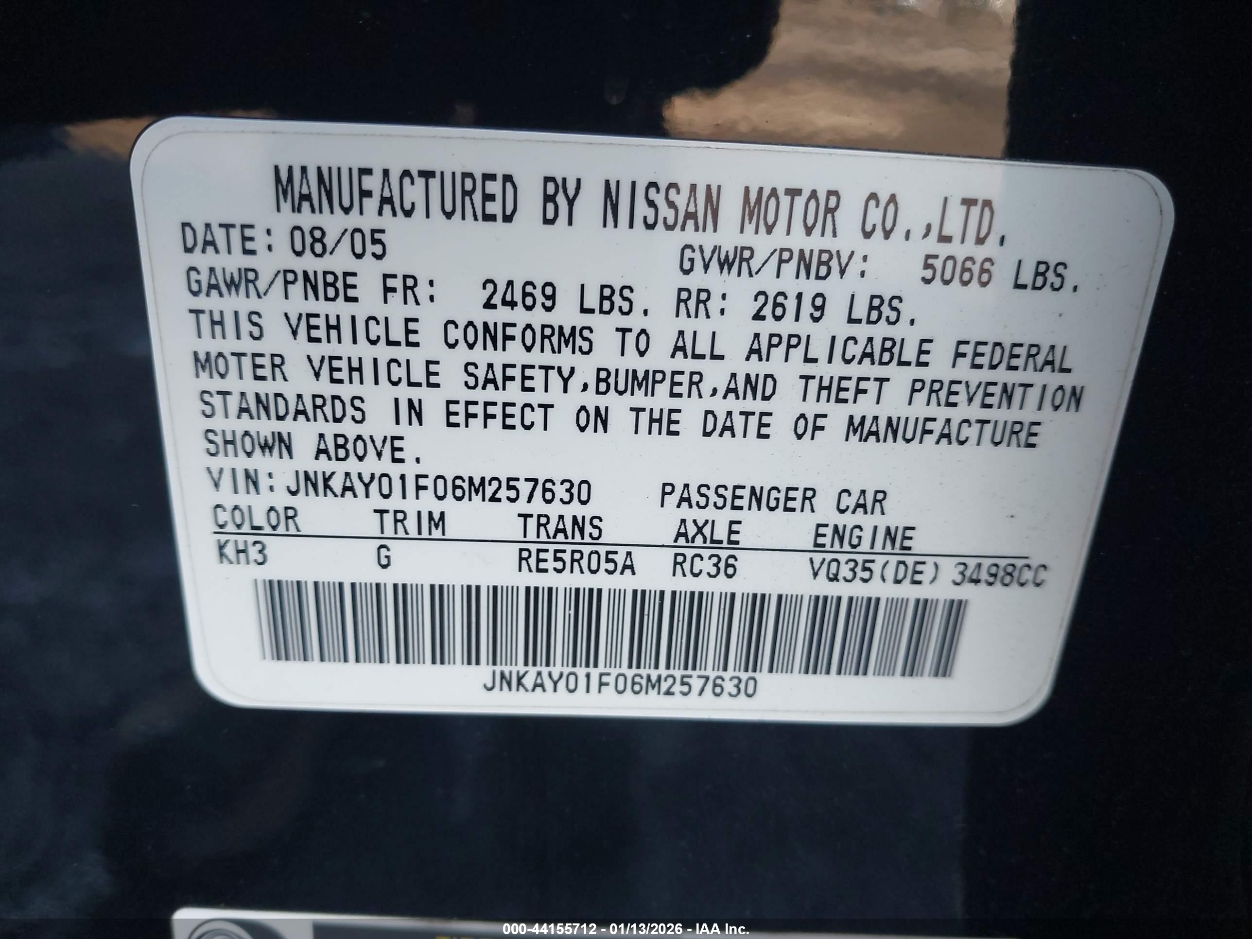 INFINITI M35X image 9