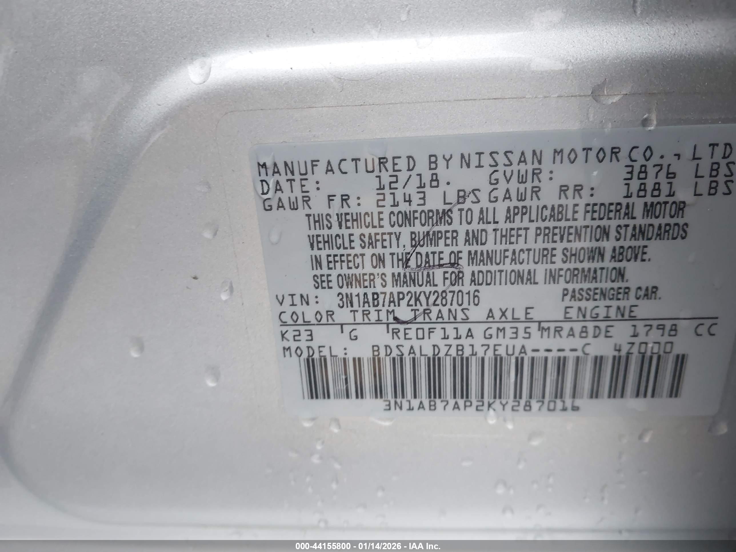 NISSAN SENTRA image 9