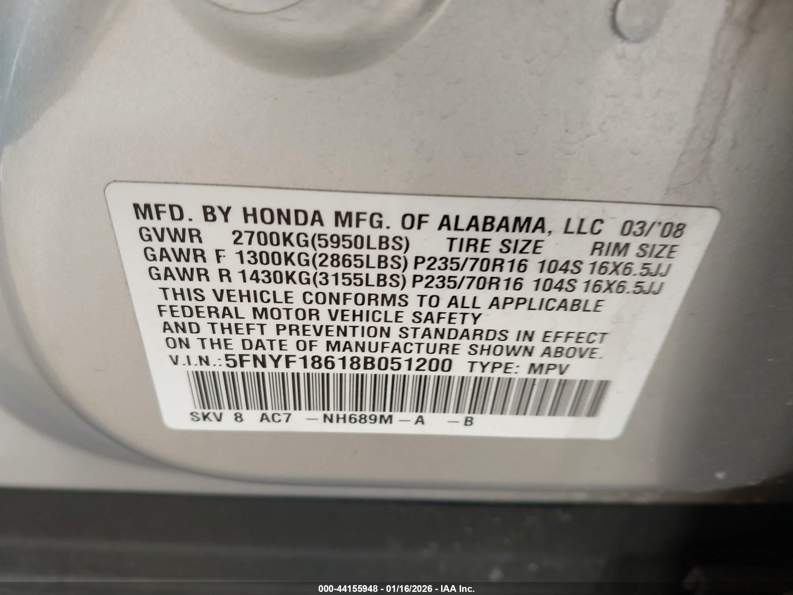 HONDA PILOT image 9