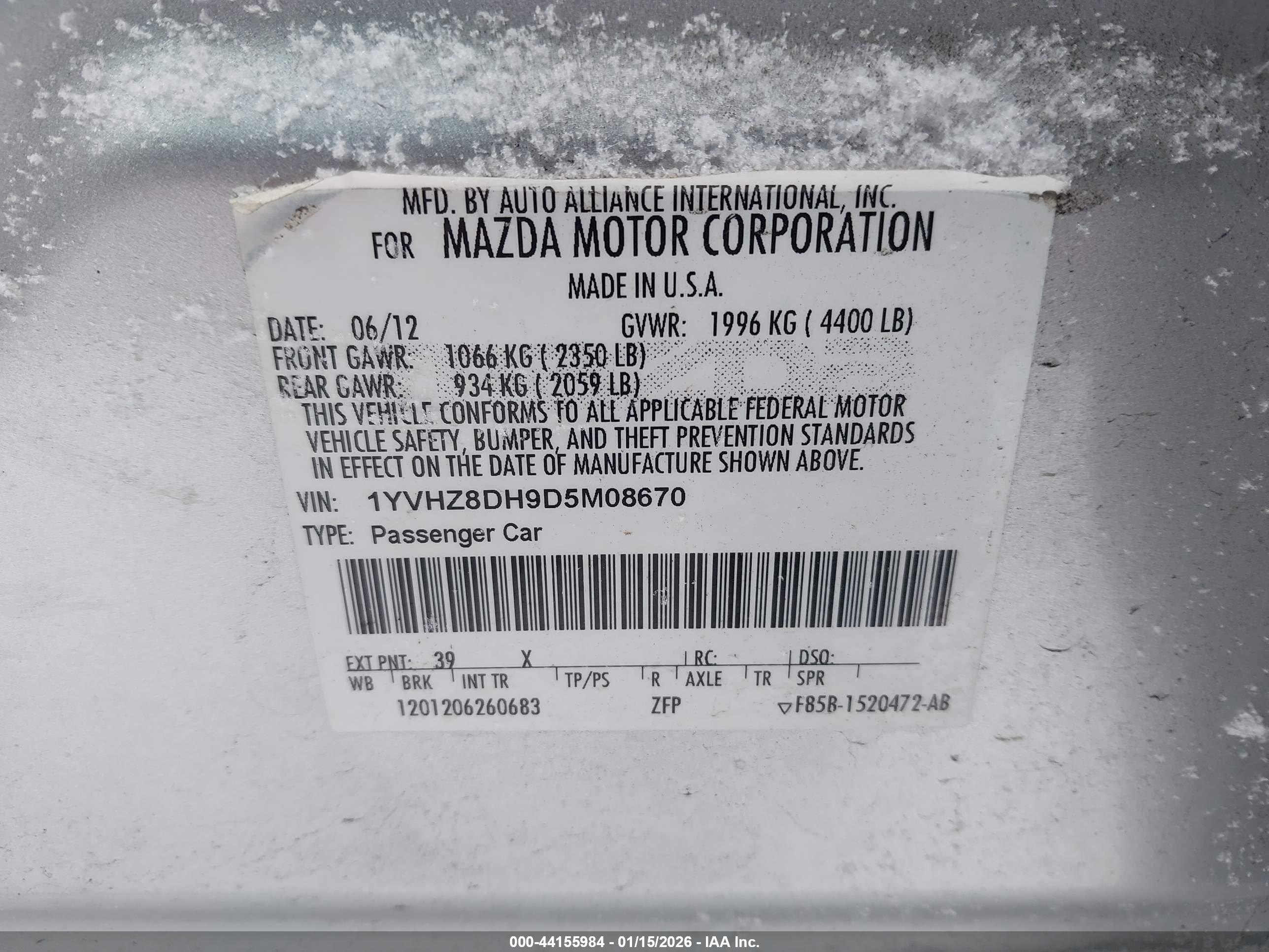 MAZDA MAZDA6 image 9