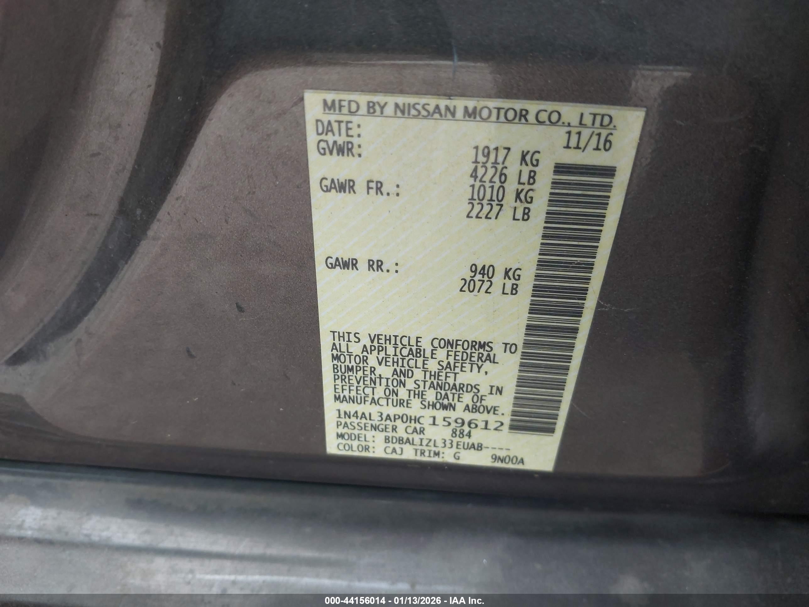 NISSAN ALTIMA image 9