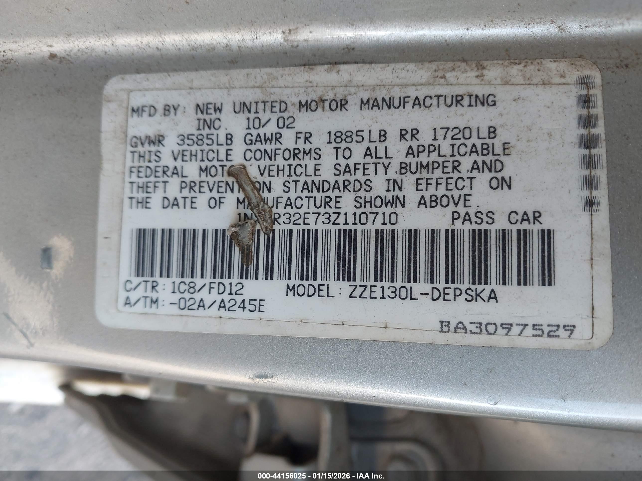 TOYOTA COROLLA image 9