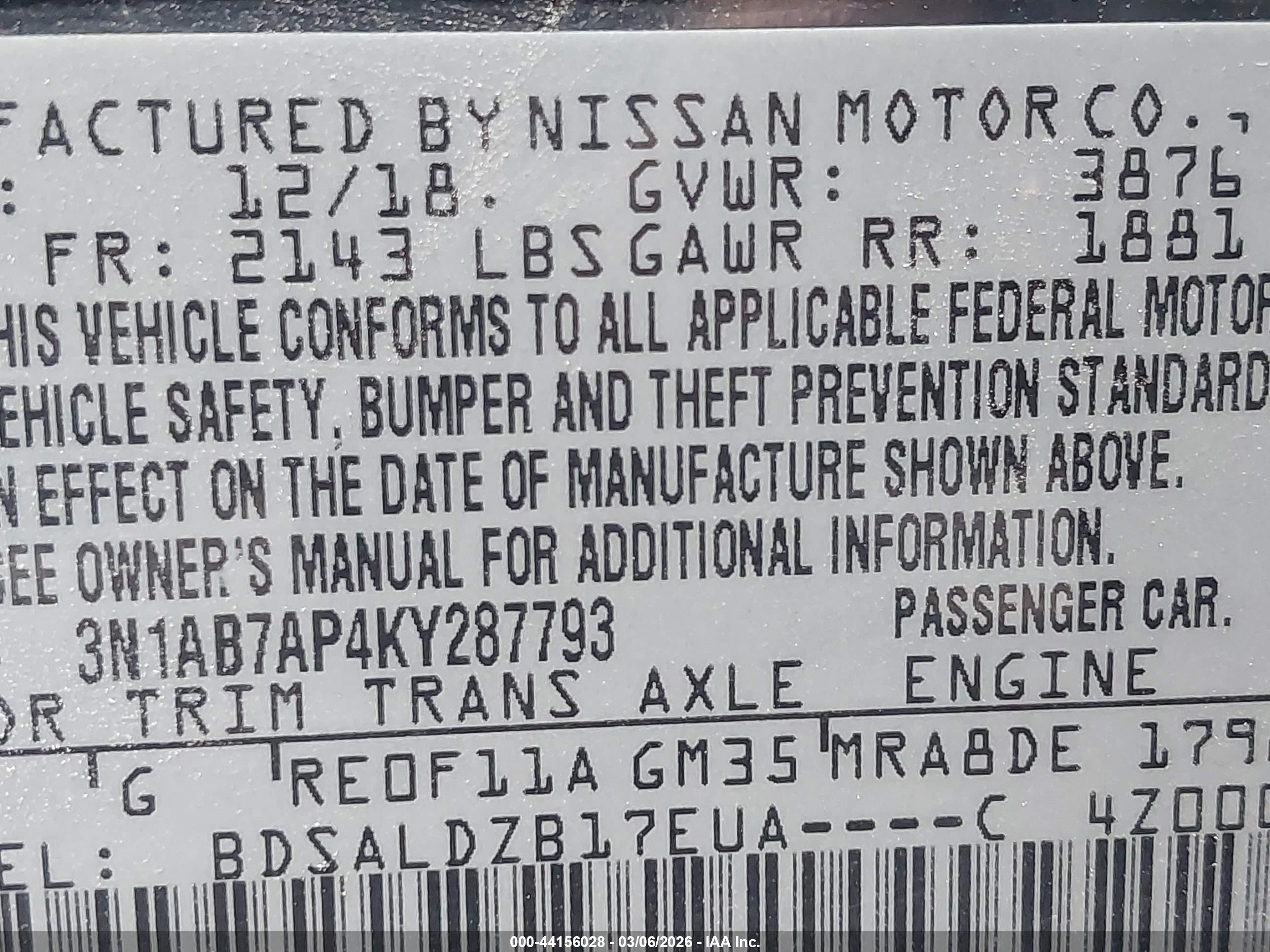 NISSAN SENTRA image 9