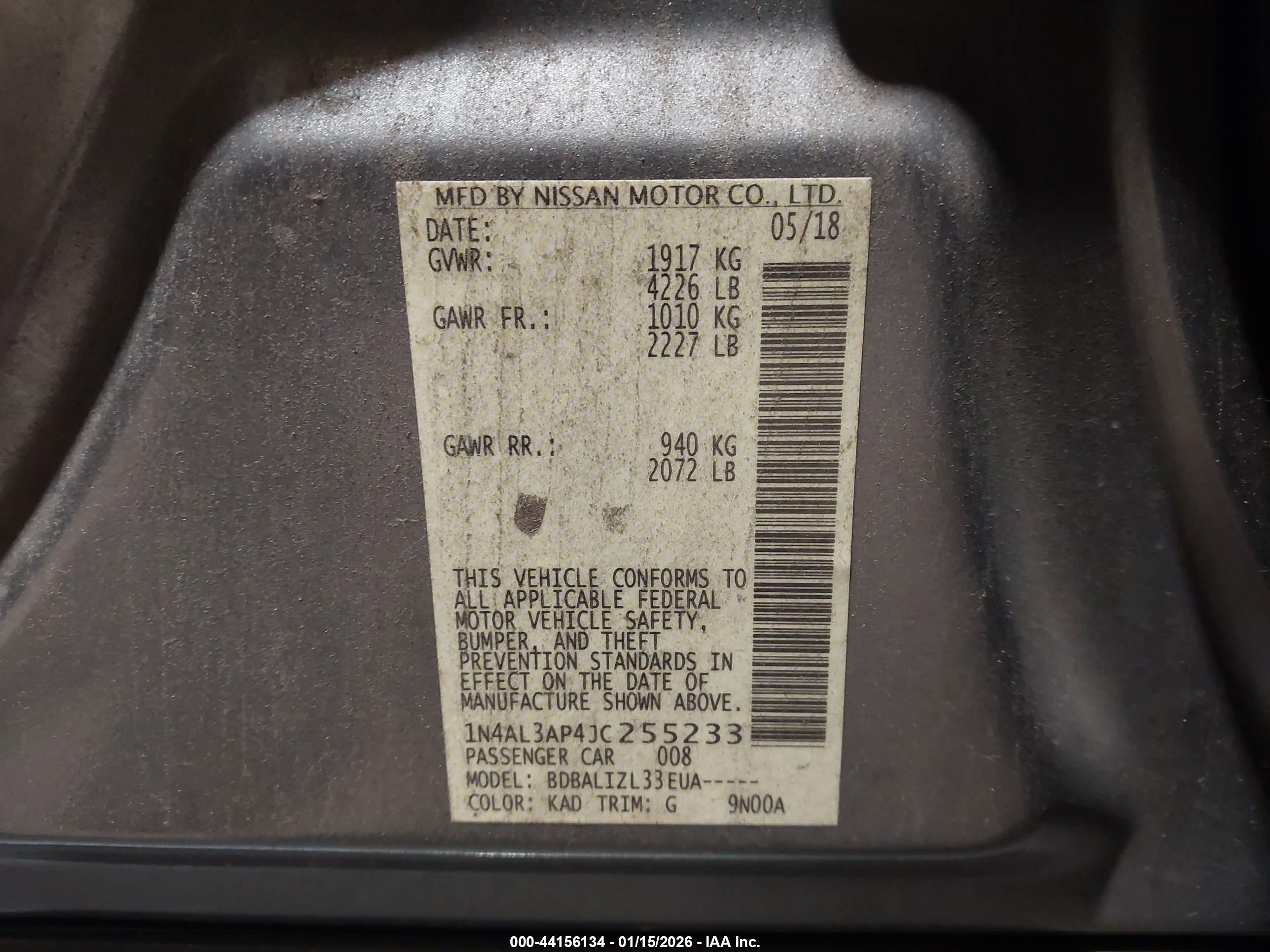 NISSAN ALTIMA image 9