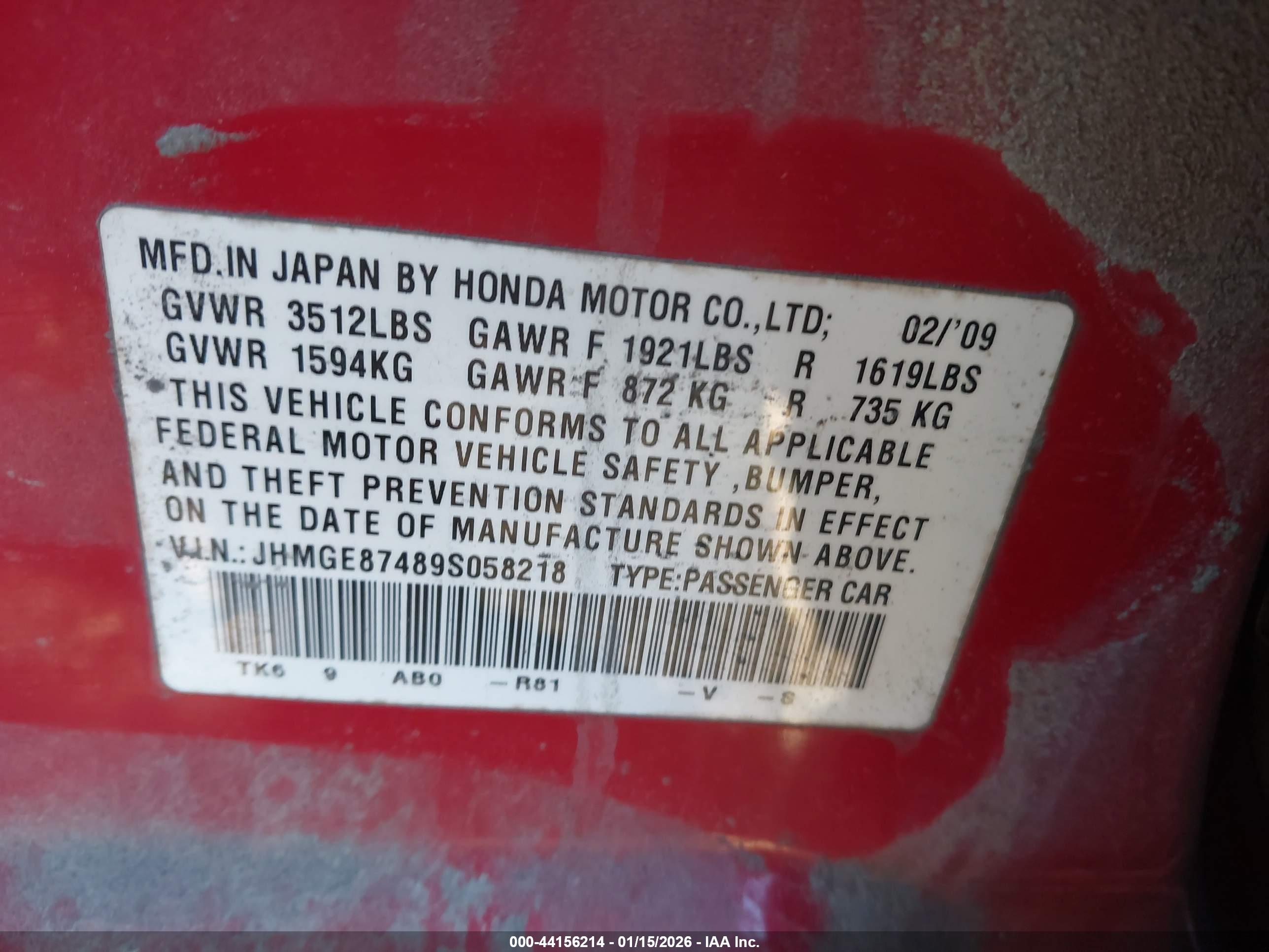 HONDA FIT image 9