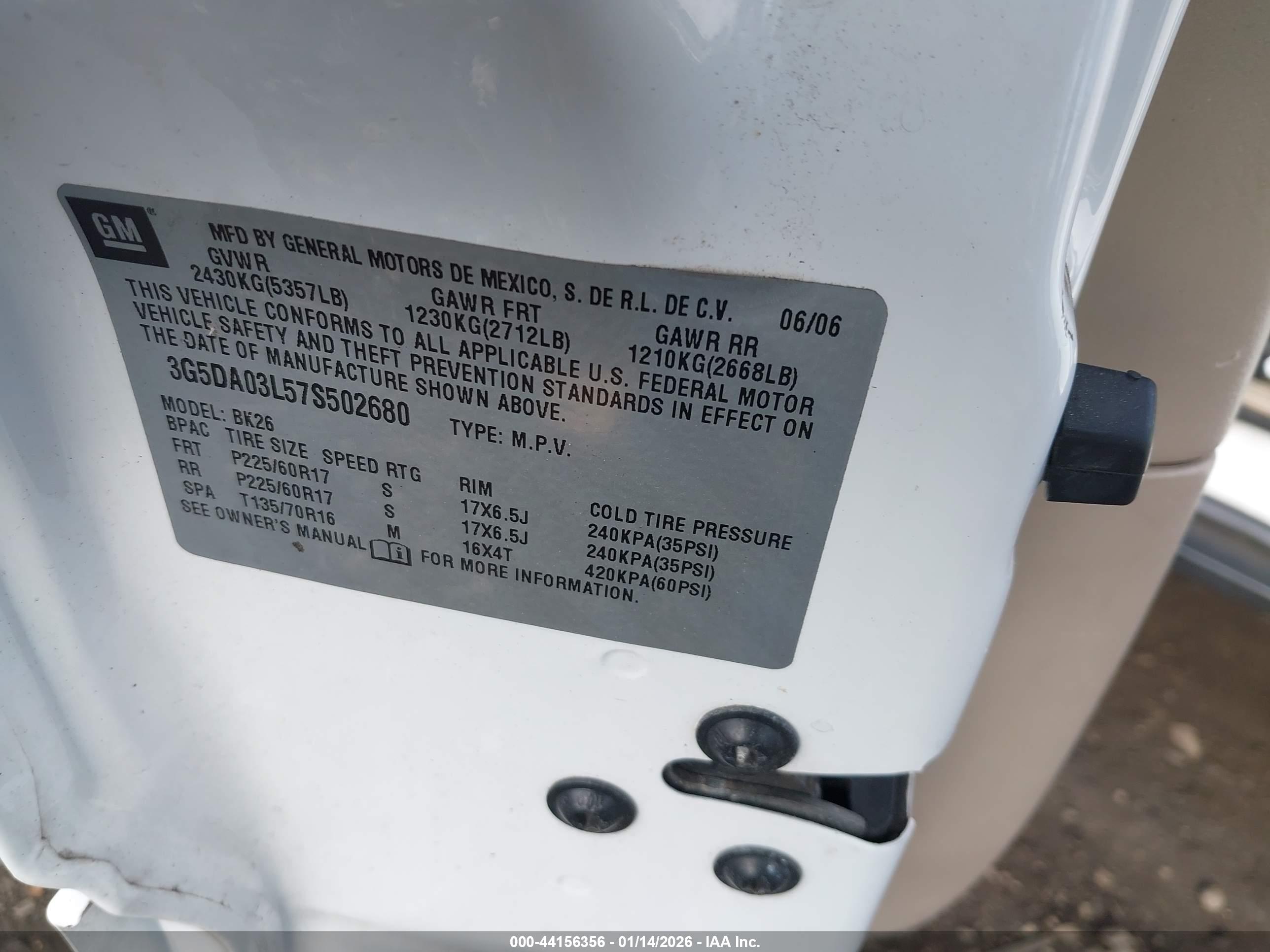 BUICK RENDEZVOUS image 9