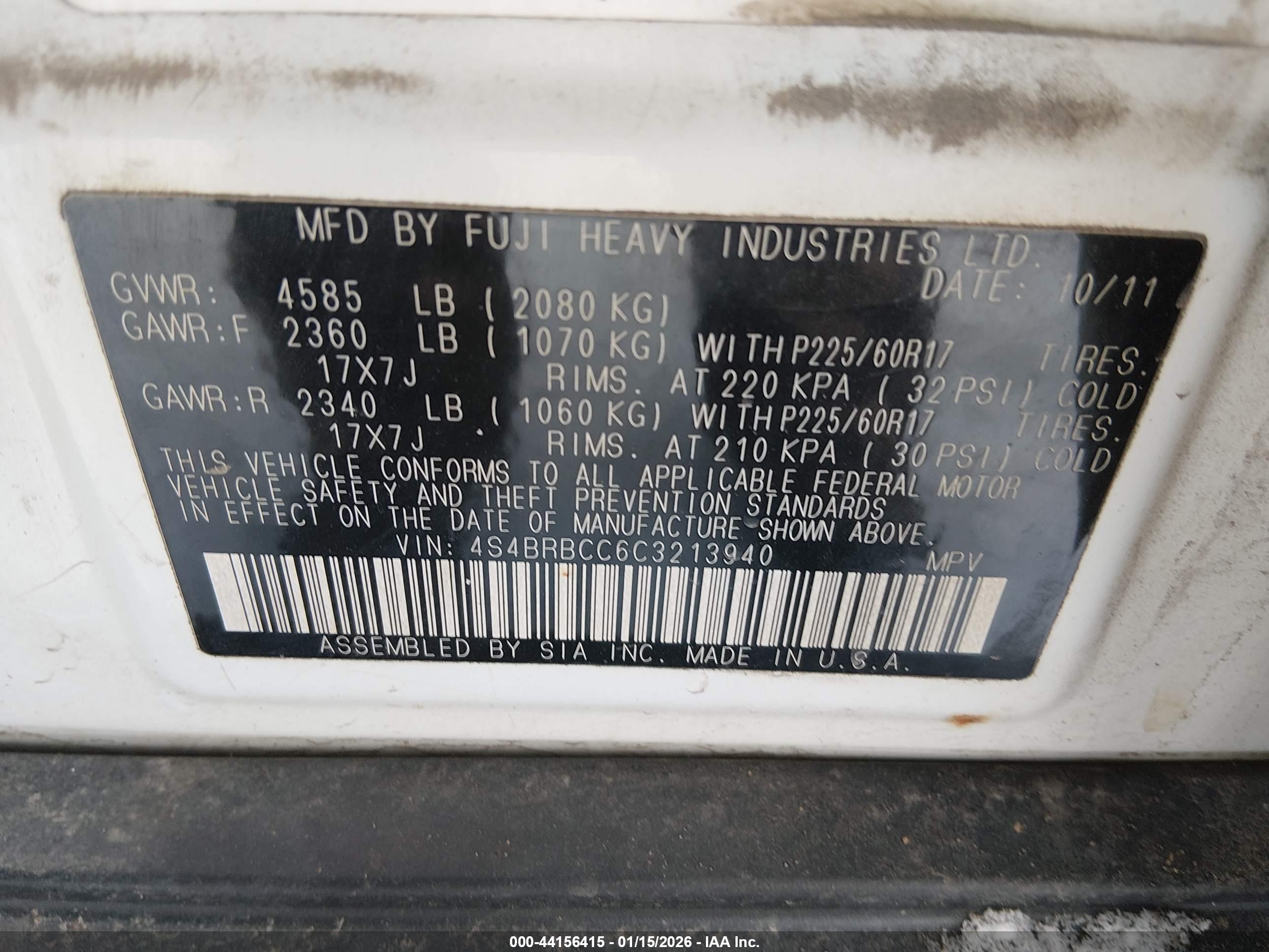 SUBARU OUTBACK image 9