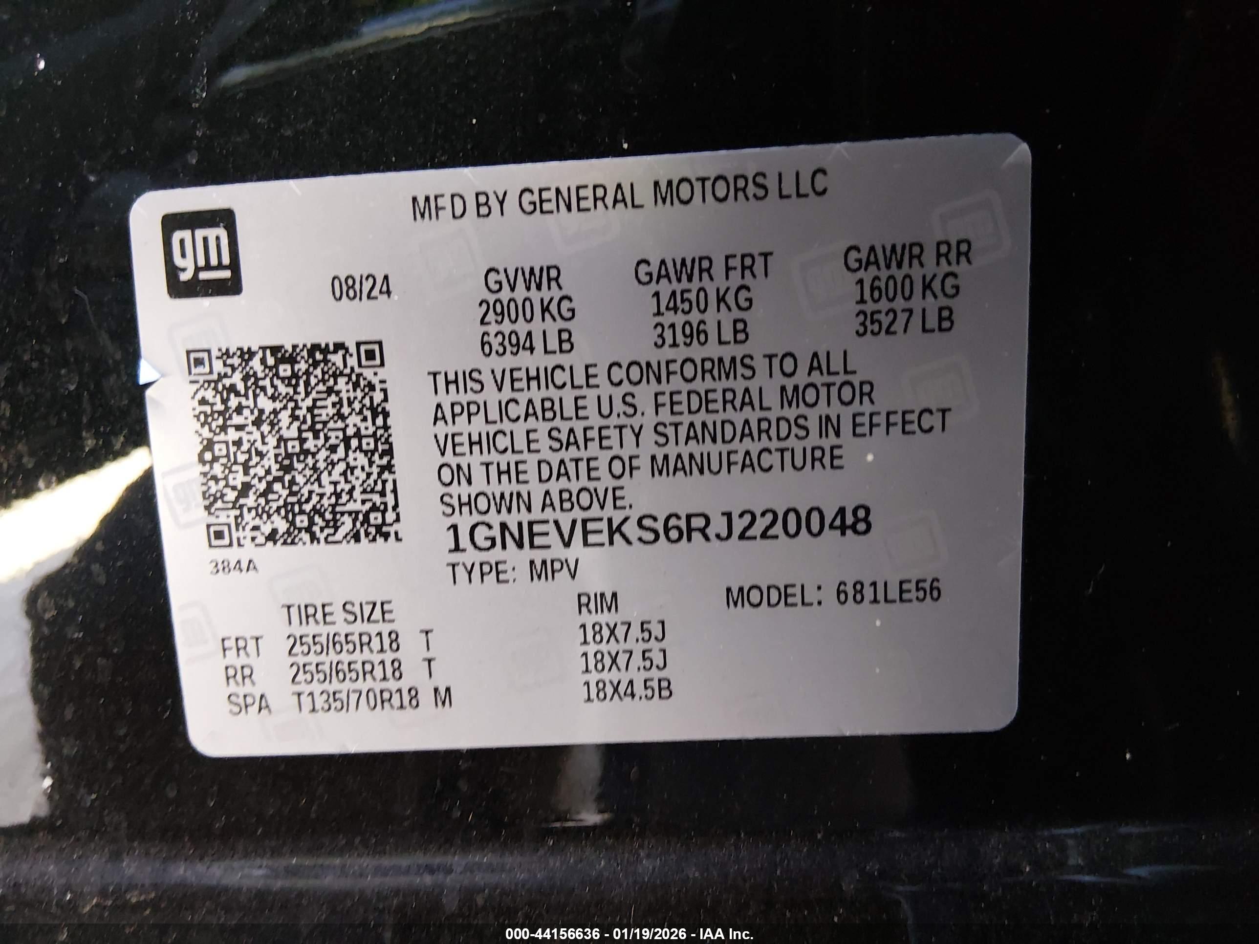 CHEVROLET TRAVERSE image 9