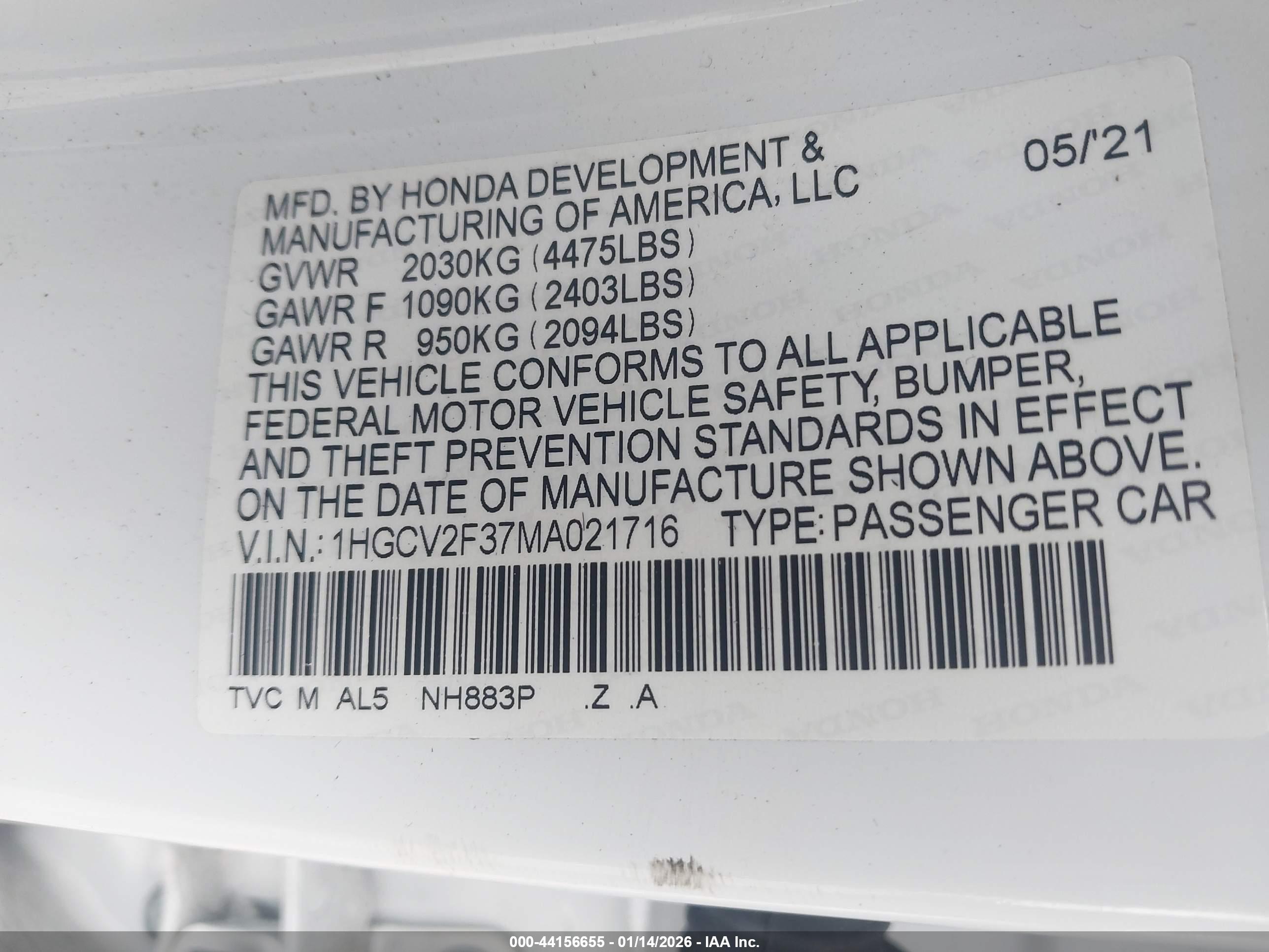 HONDA ACCORD image 9