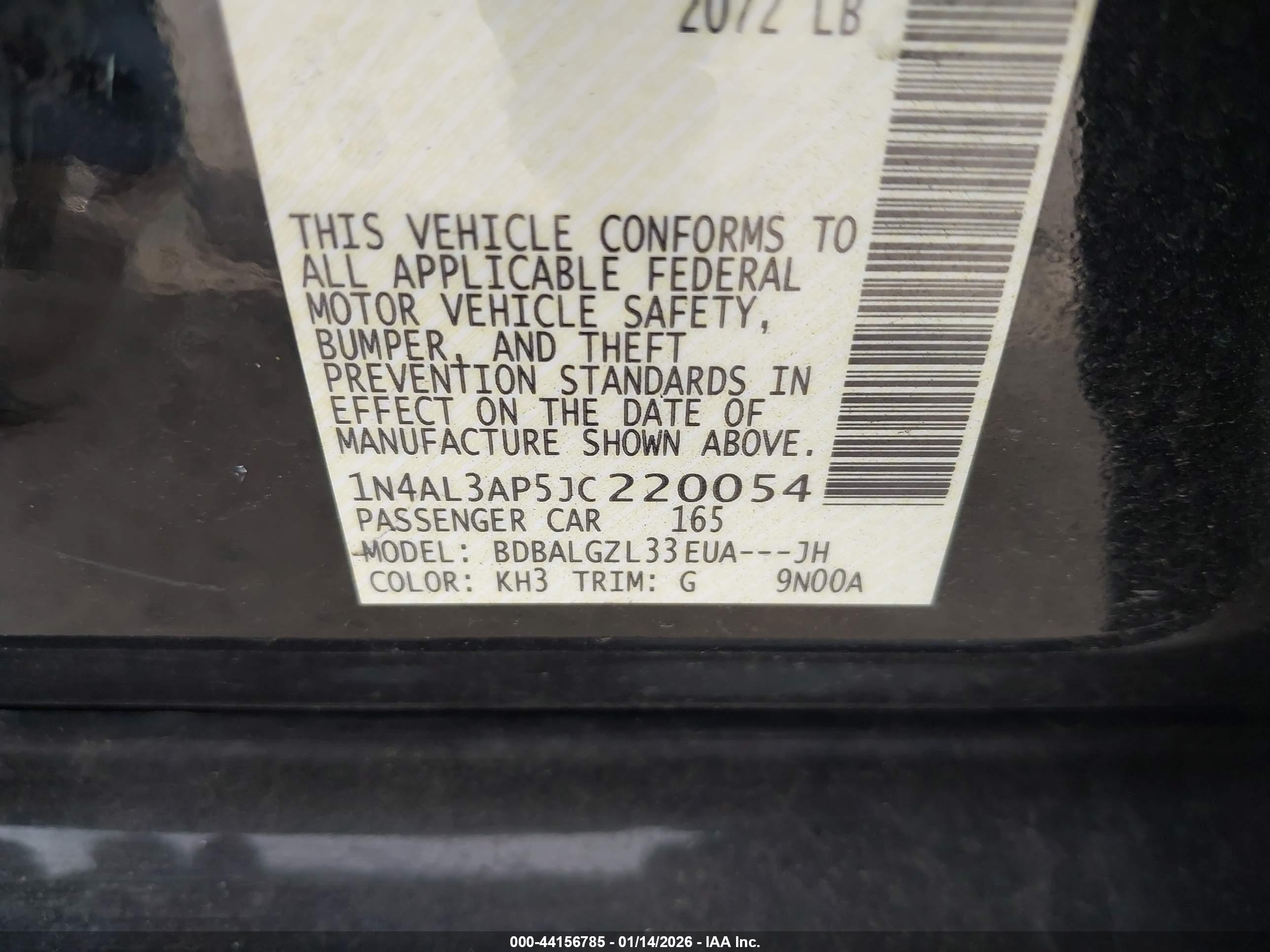 NISSAN ALTIMA image 9