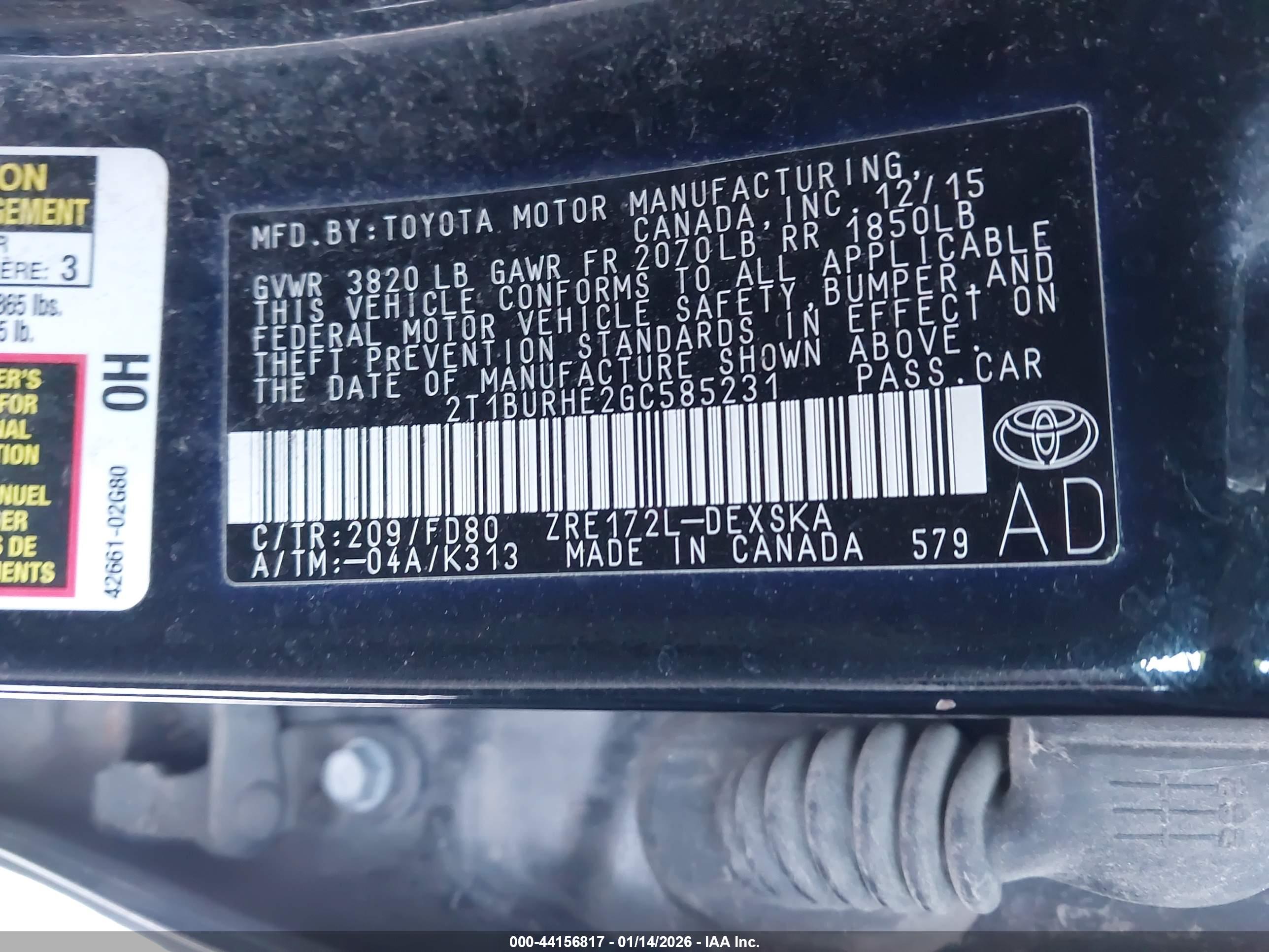 TOYOTA COROLLA image 9