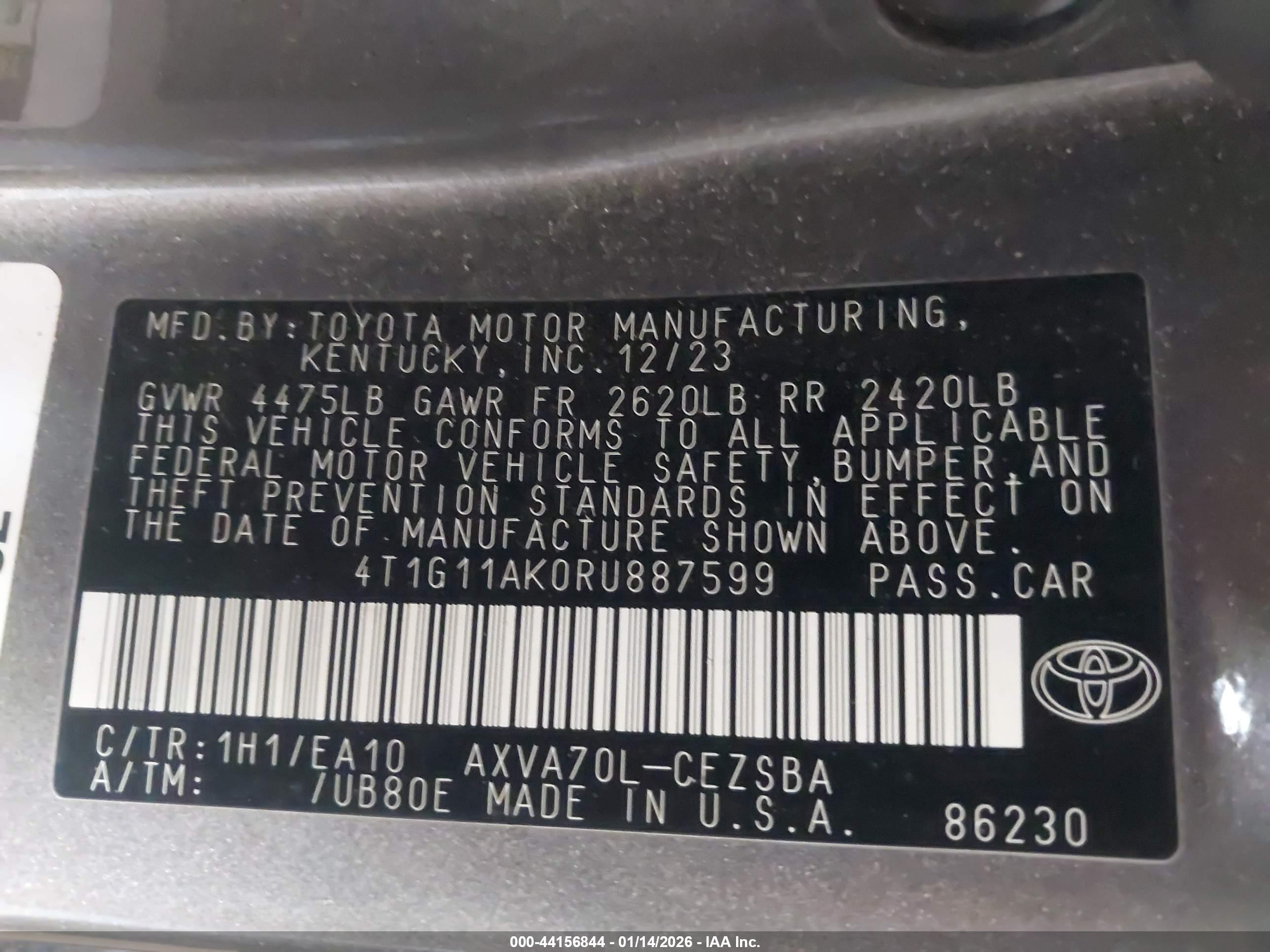TOYOTA CAMRY image 9