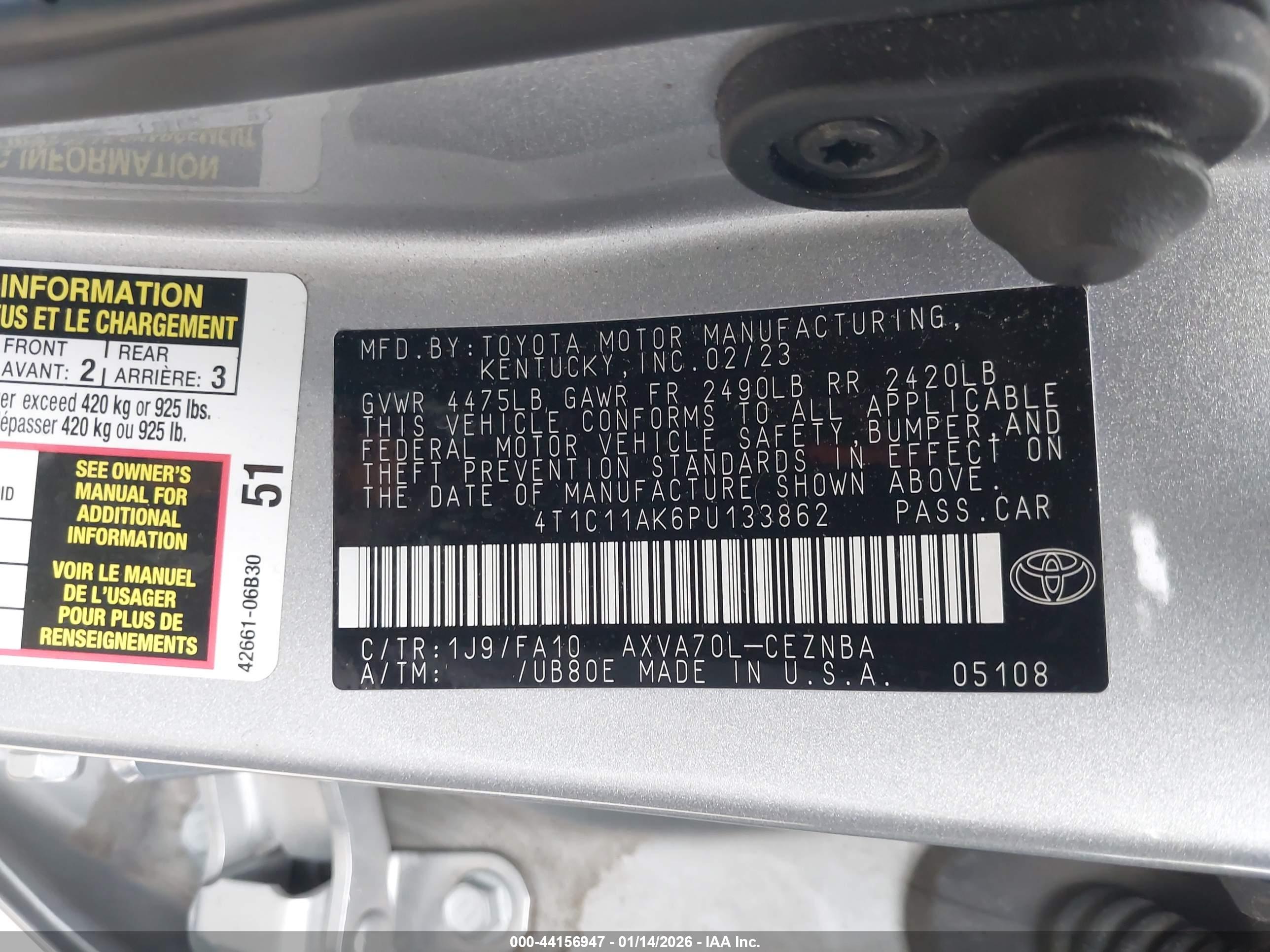 TOYOTA CAMRY image 9