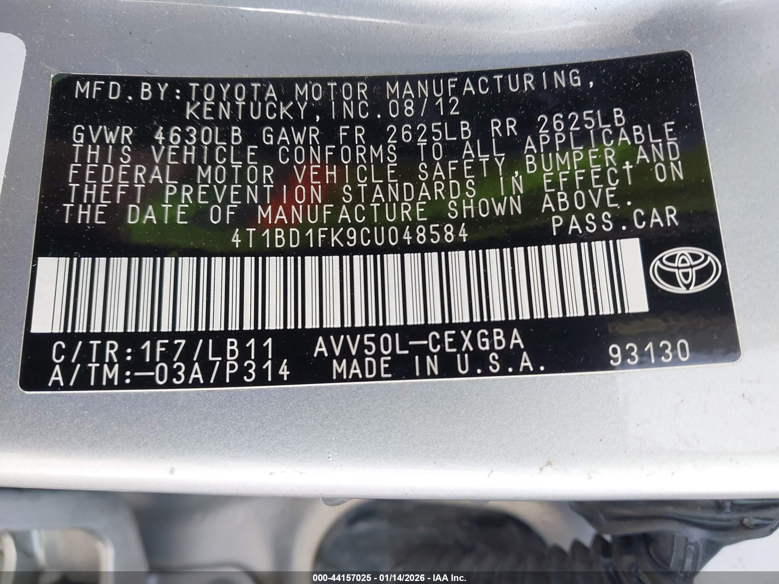 TOYOTA CAMRY image 9
