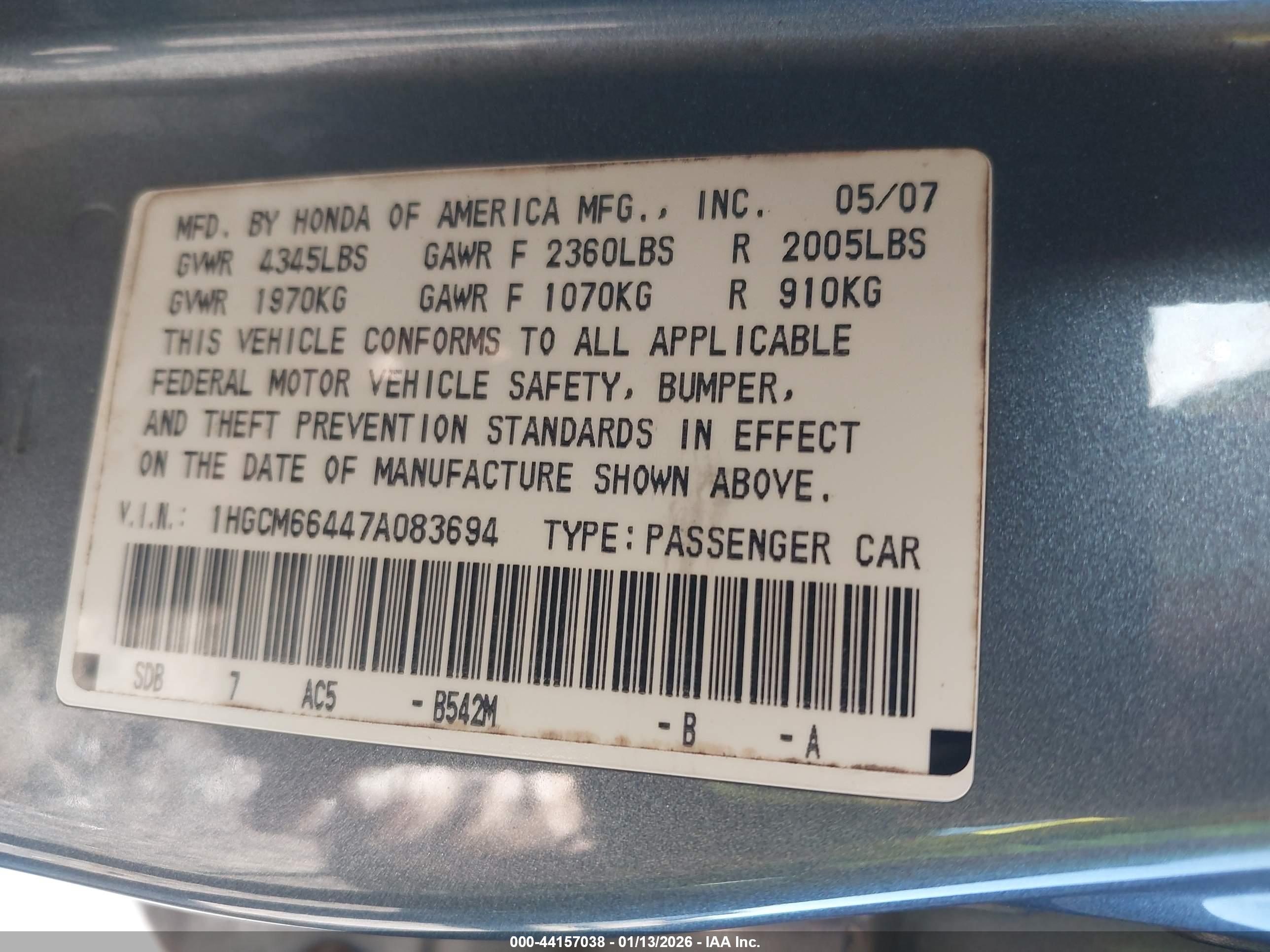 HONDA ACCORD image 9