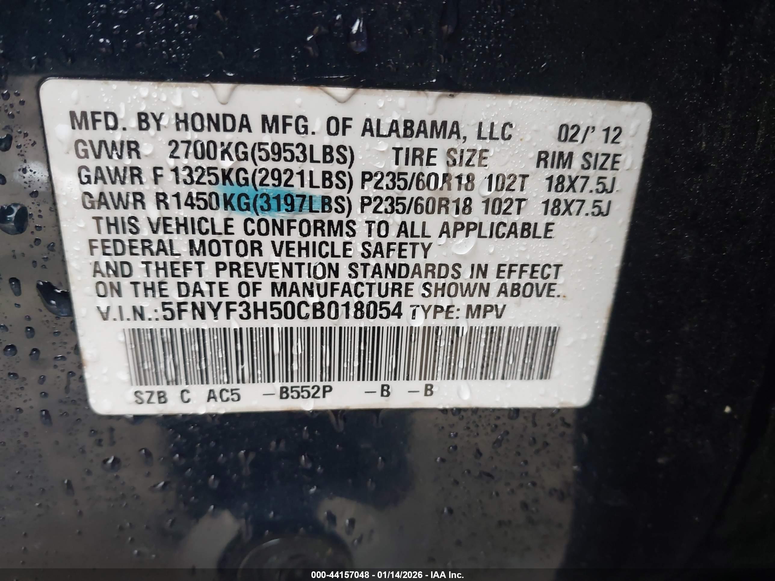 HONDA PILOT image 9