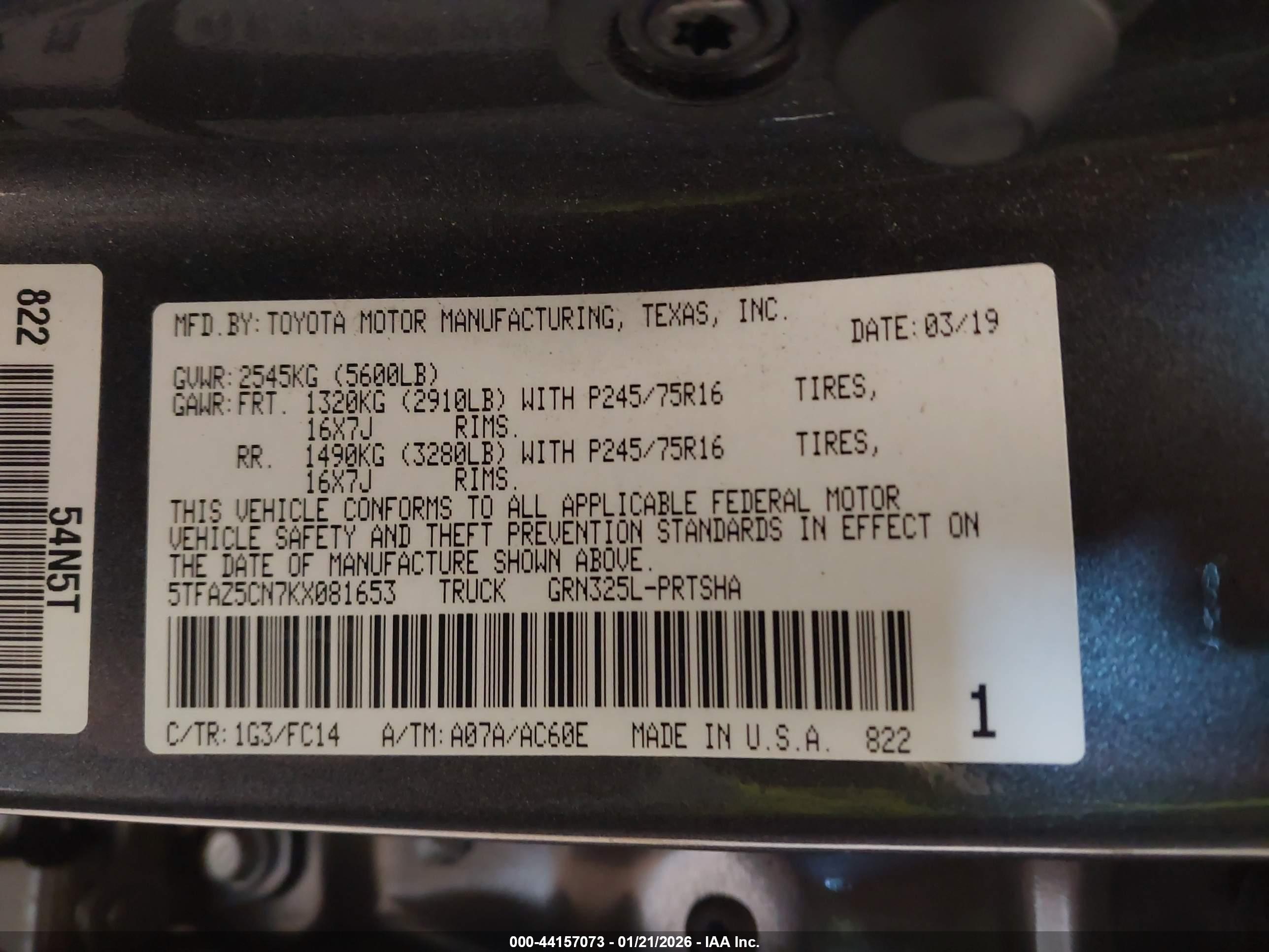 TOYOTA TACOMA image 9