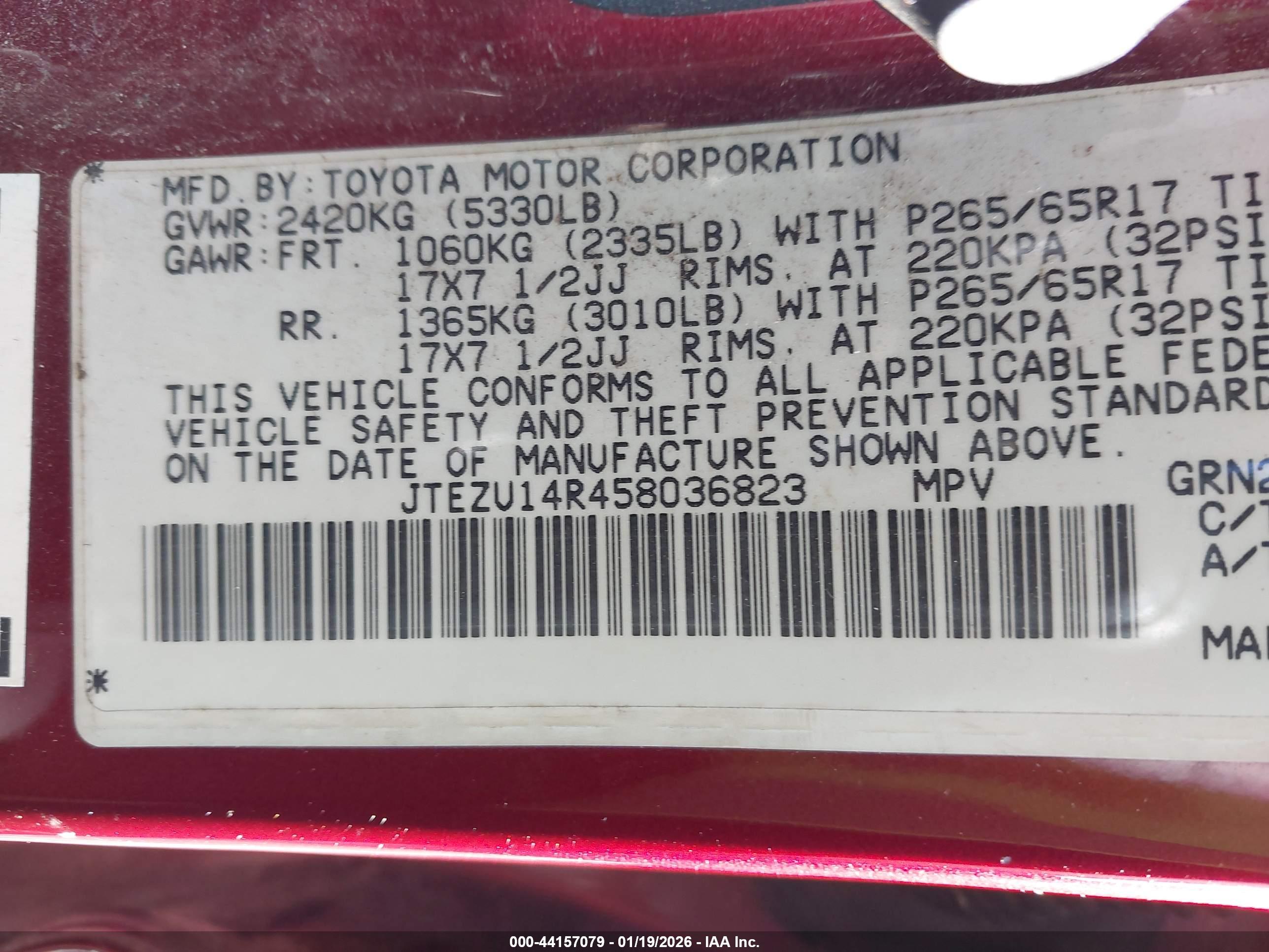 TOYOTA 4RUNNER image 9