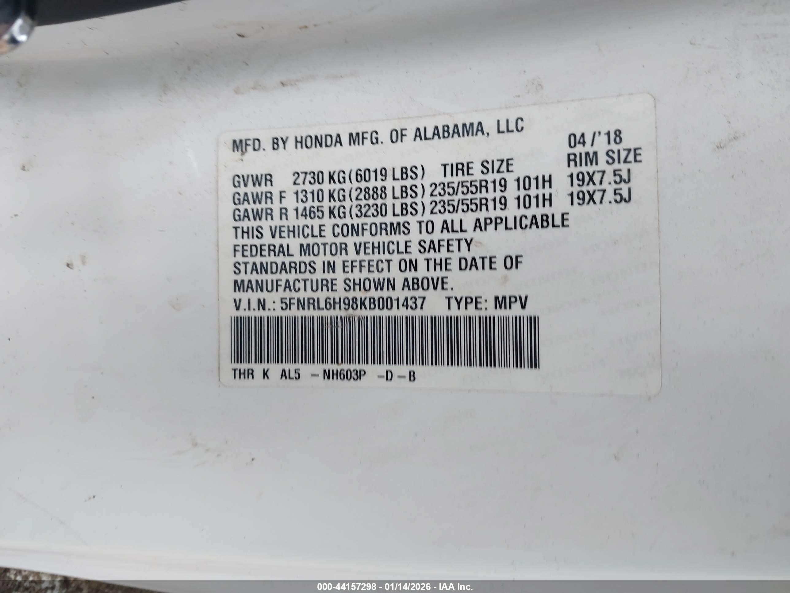 HONDA ODYSSEY image 9