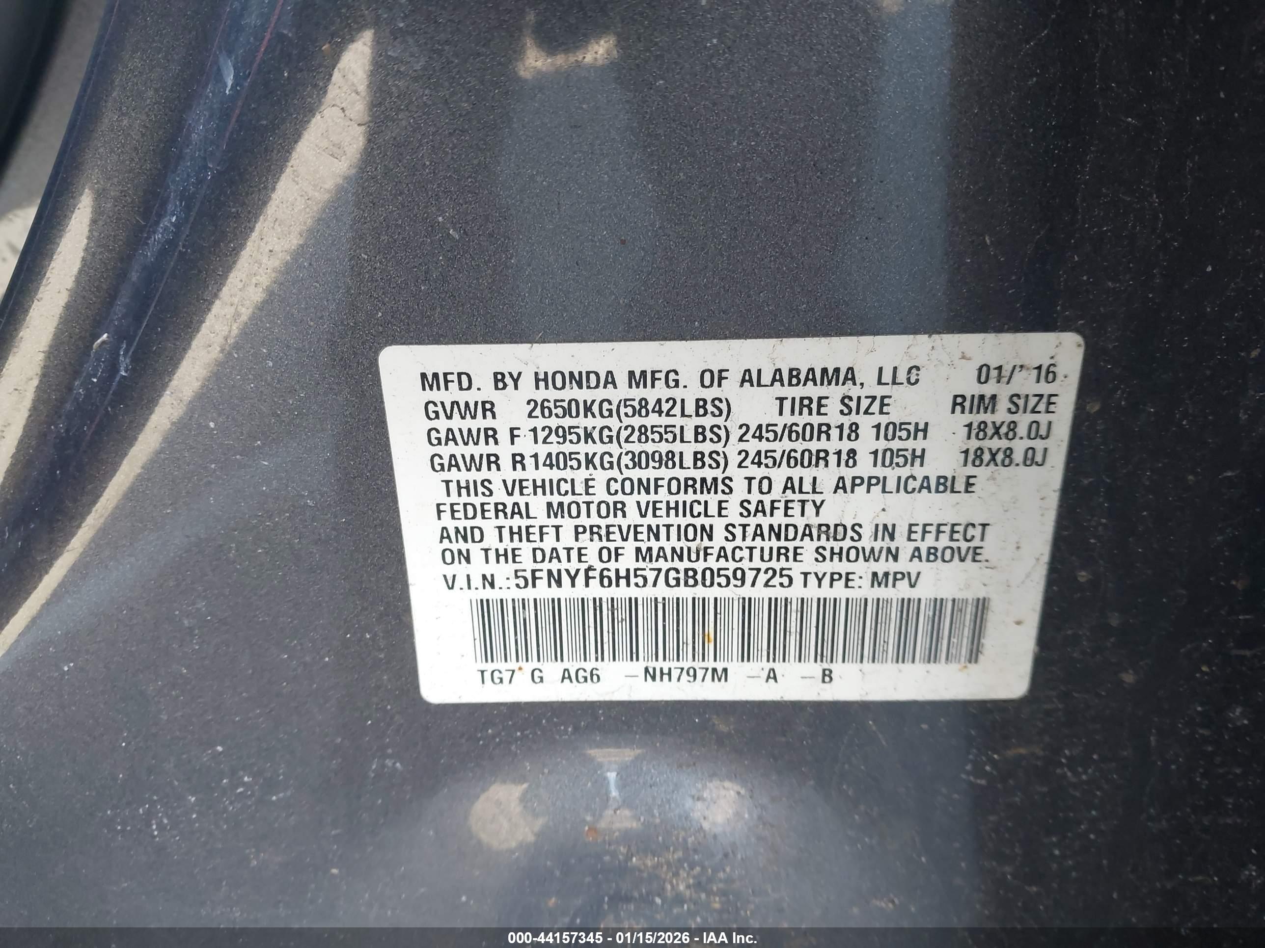 HONDA PILOT image 9