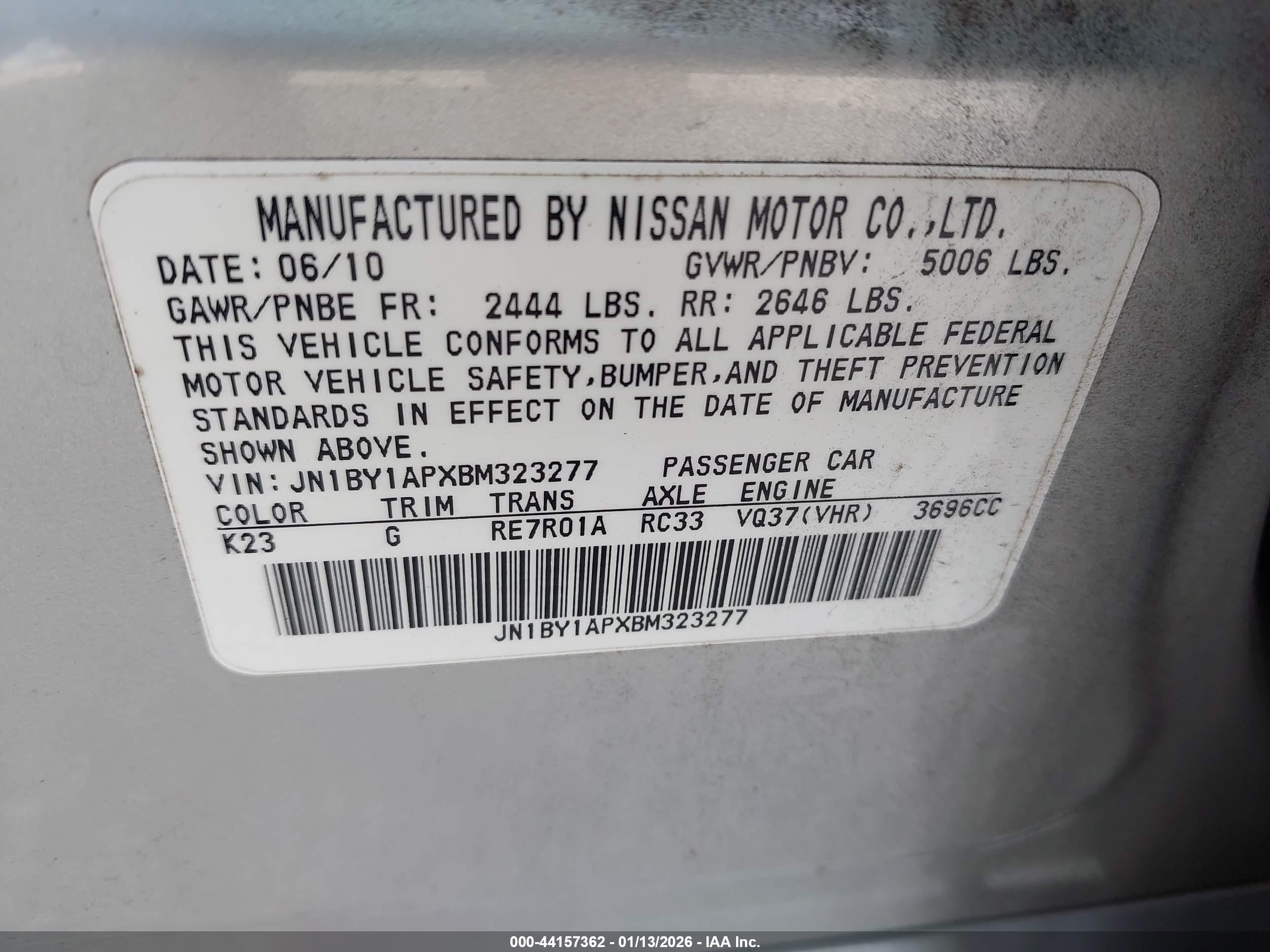 INFINITI M37 image 9