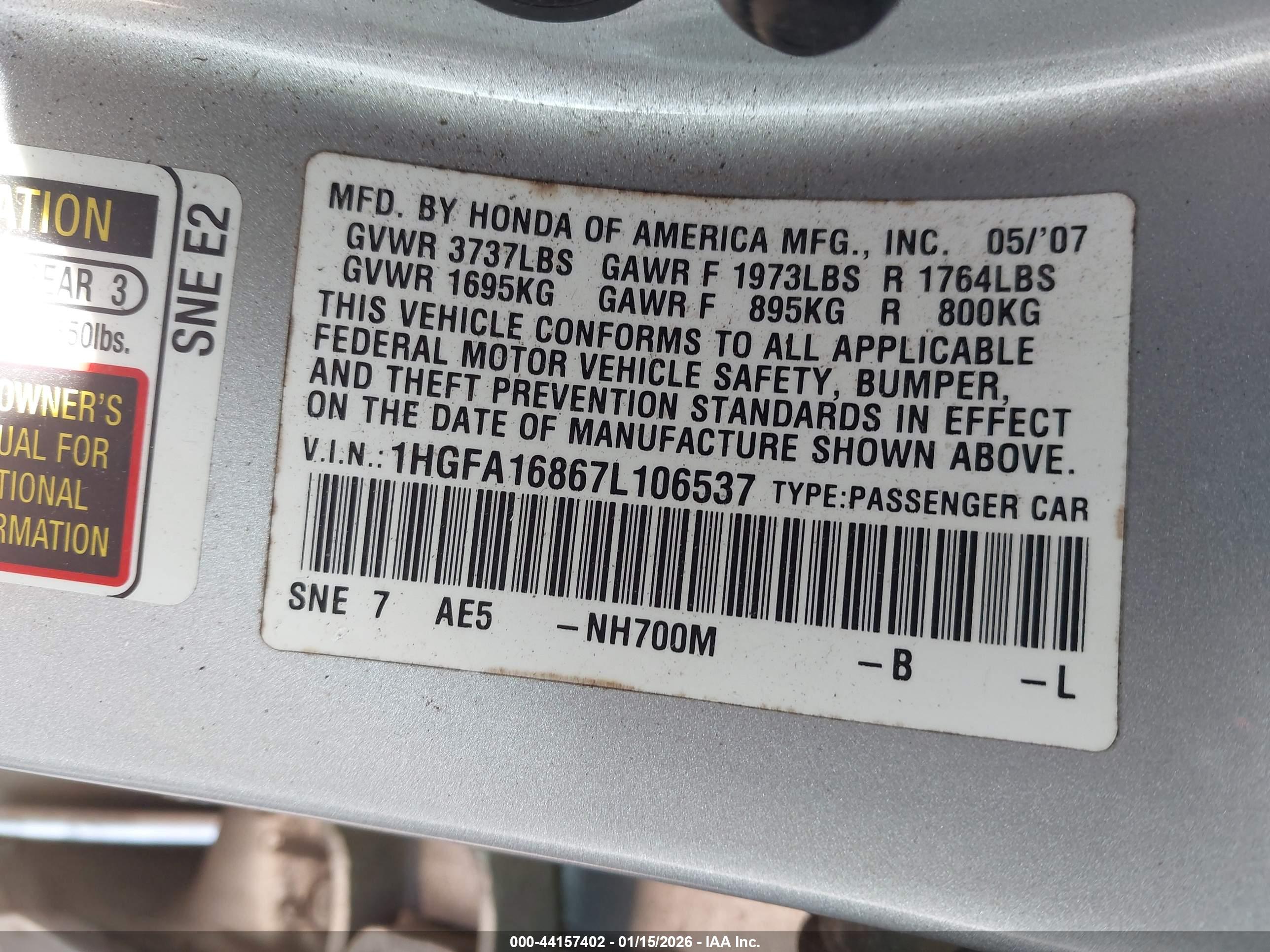 HONDA CIVIC image 9