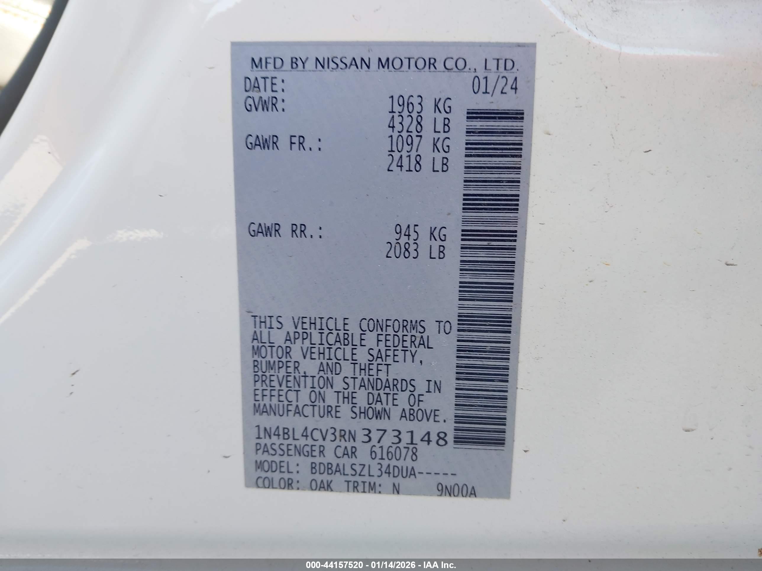 NISSAN ALTIMA image 9