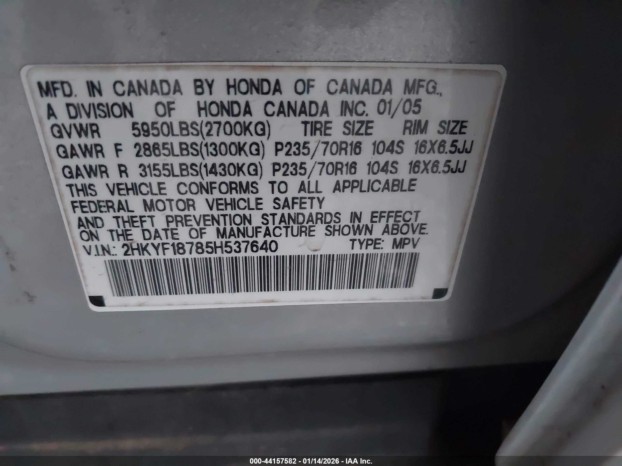 HONDA PILOT image 9