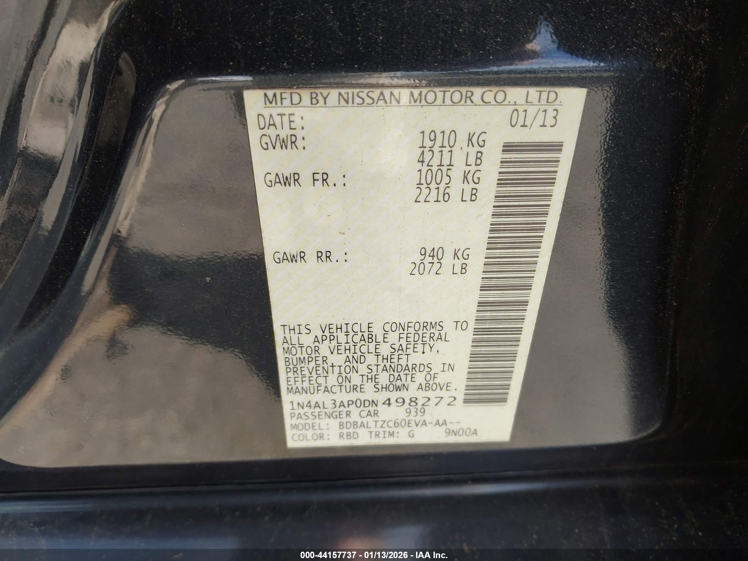 NISSAN ALTIMA image 9