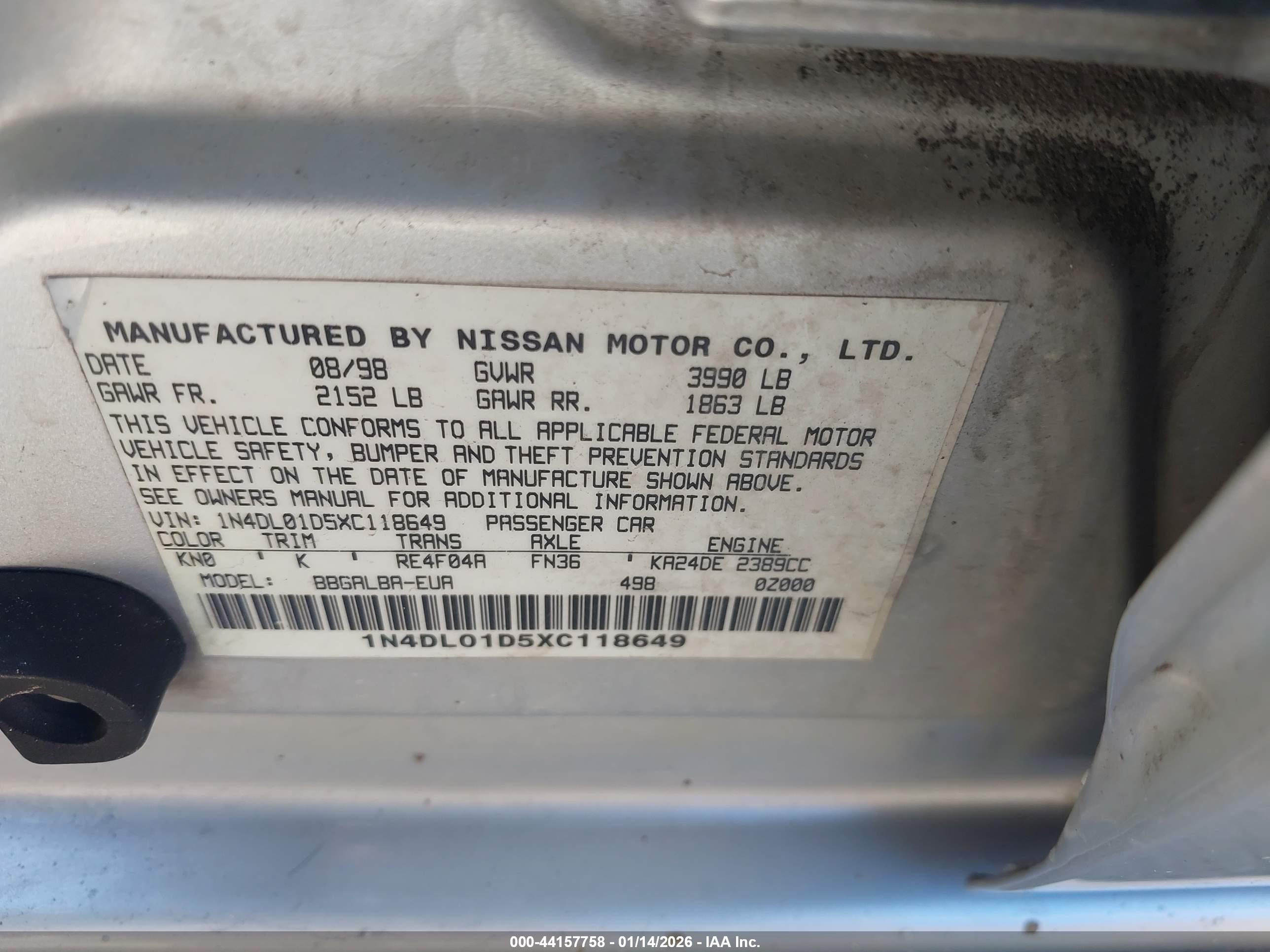 NISSAN ALTIMA image 9