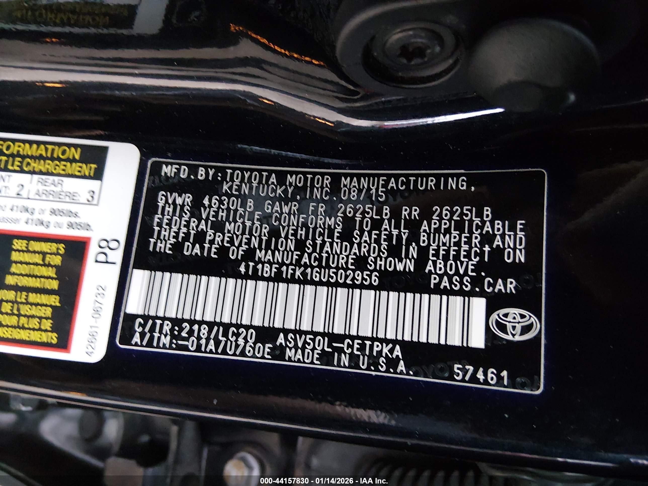 TOYOTA CAMRY image 9