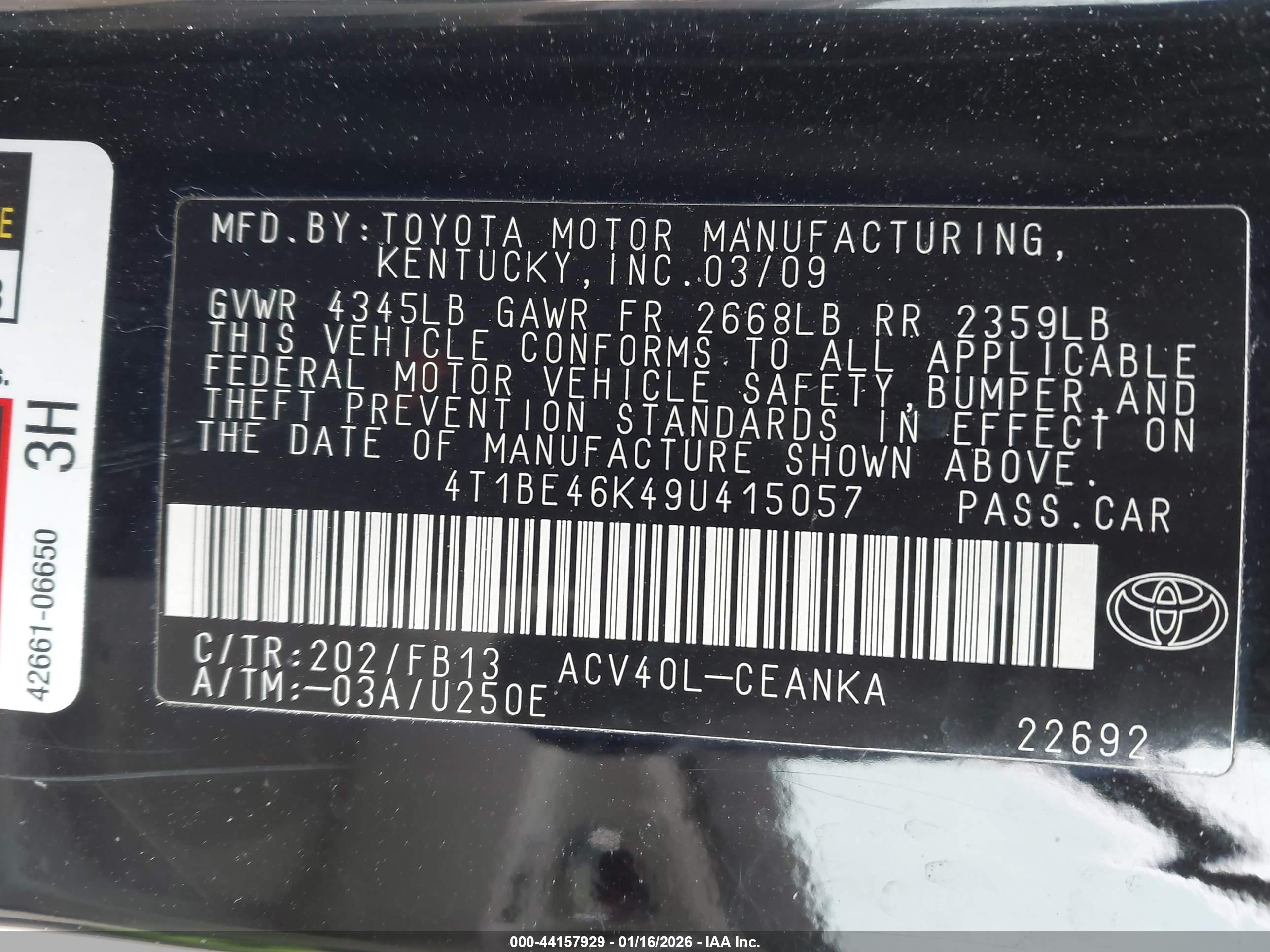 TOYOTA CAMRY image 9
