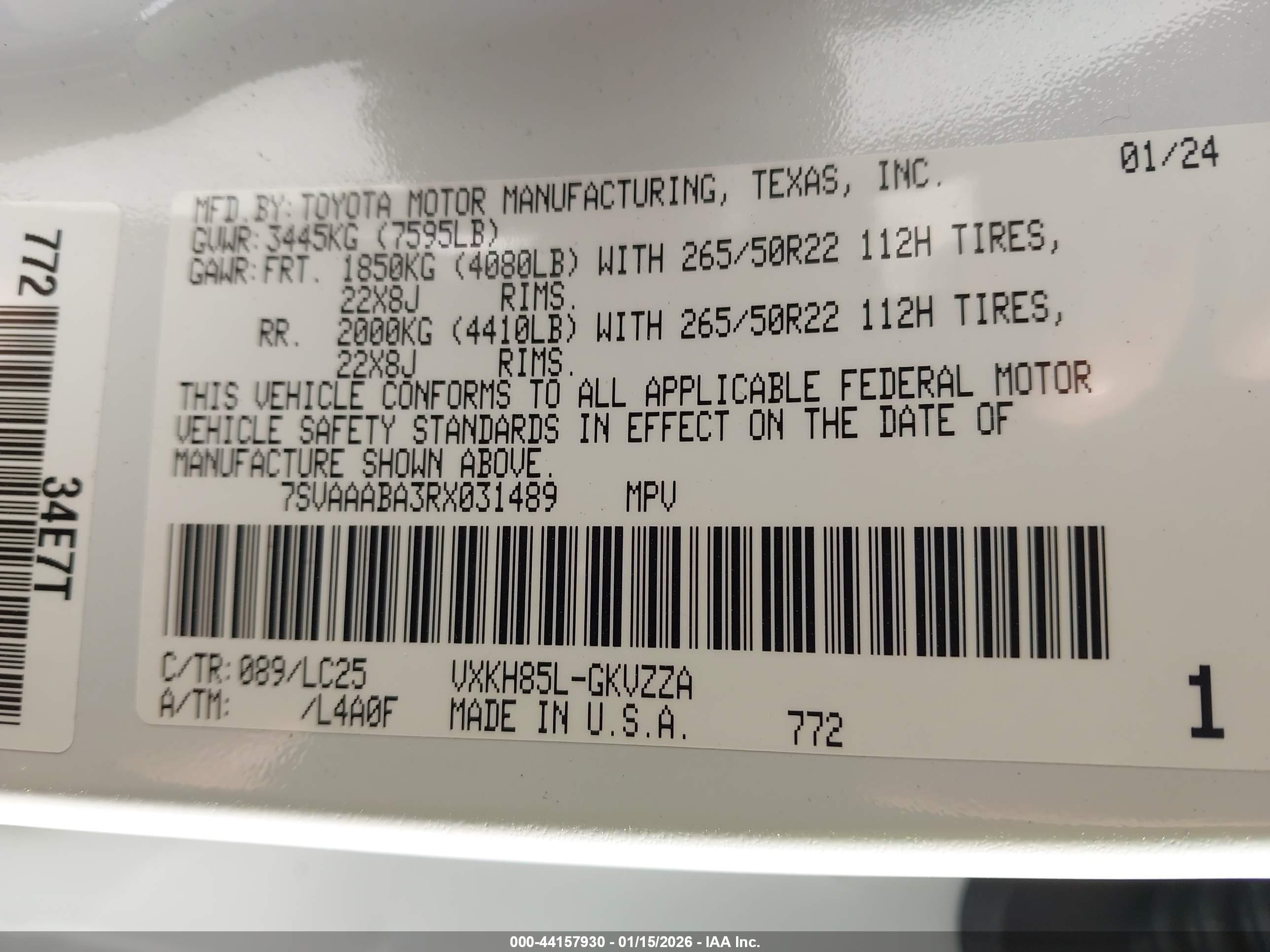TOYOTA SEQUOIA image 9