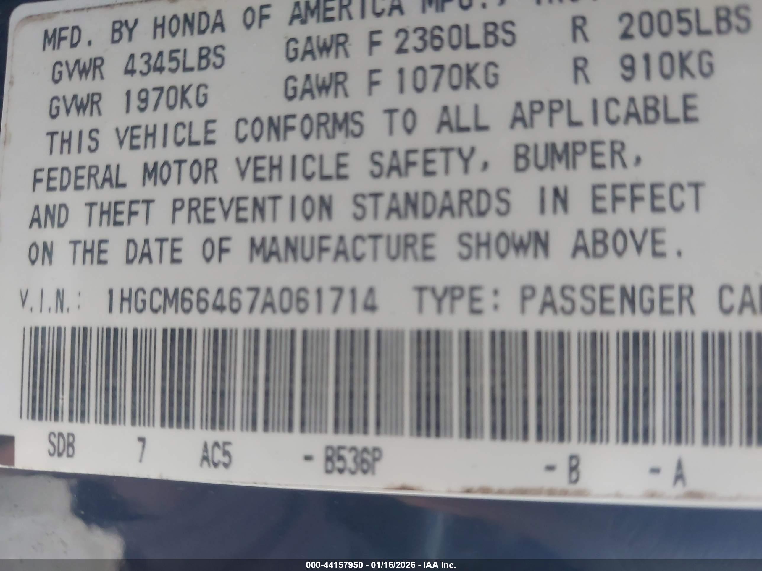 HONDA ACCORD image 9