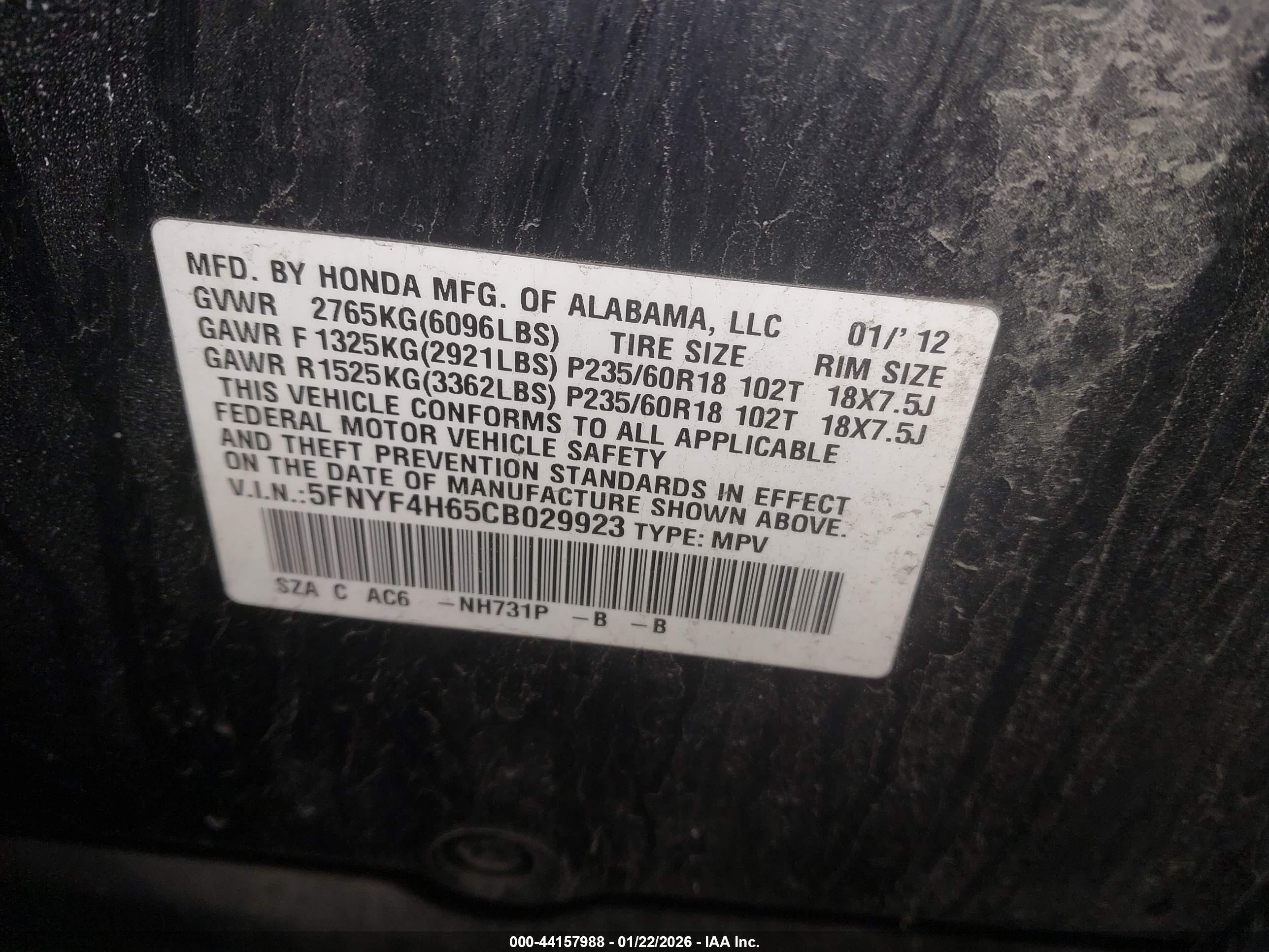 HONDA PILOT image 9