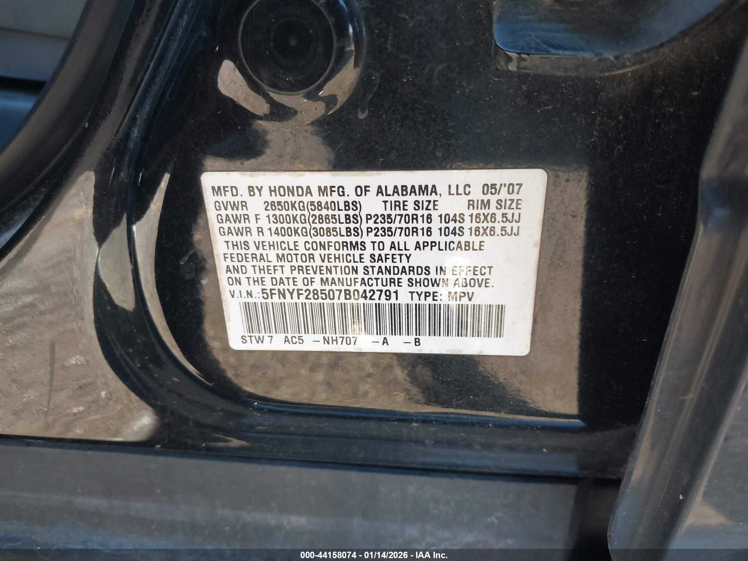 HONDA PILOT image 9