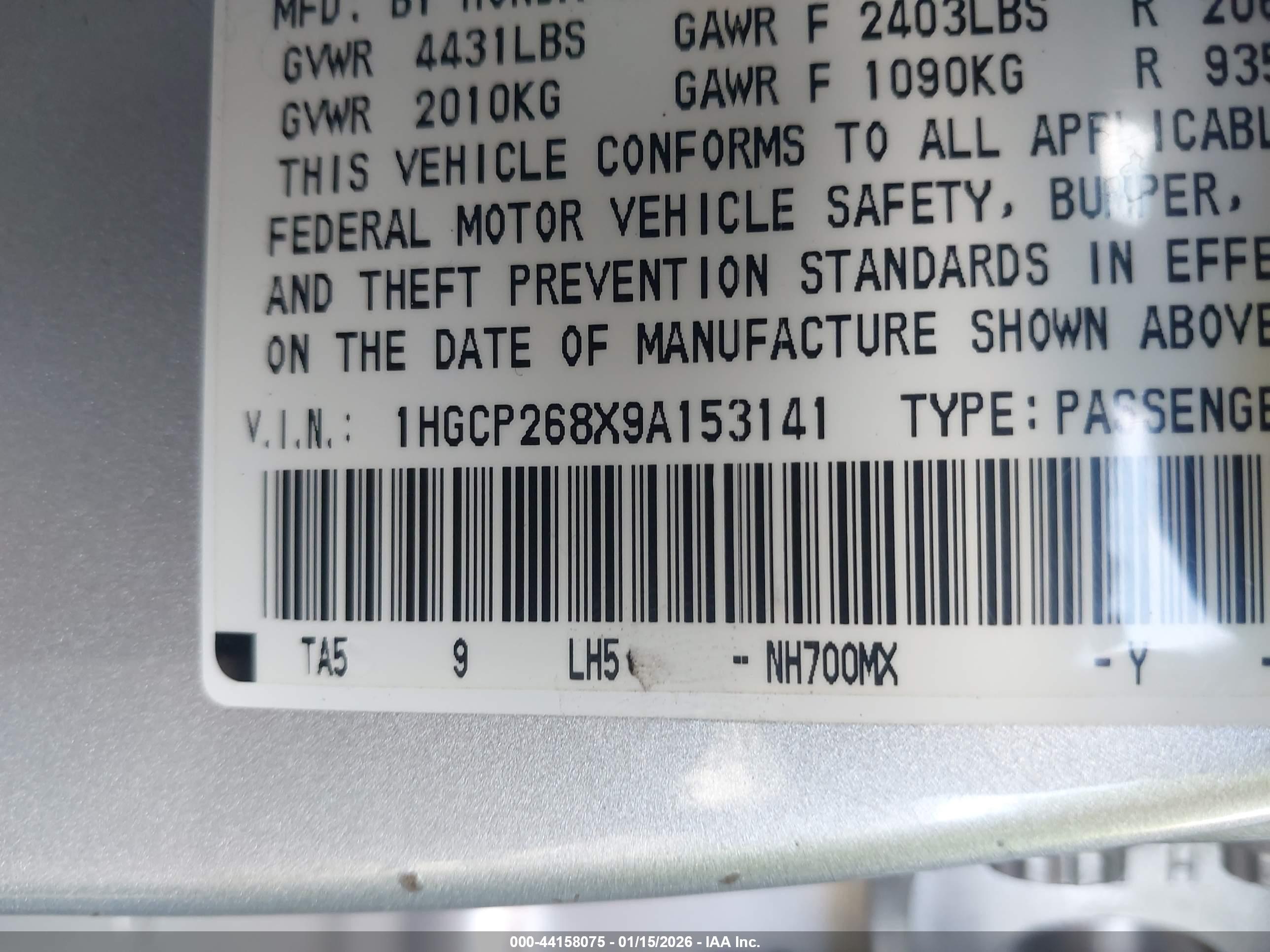 HONDA ACCORD image 9
