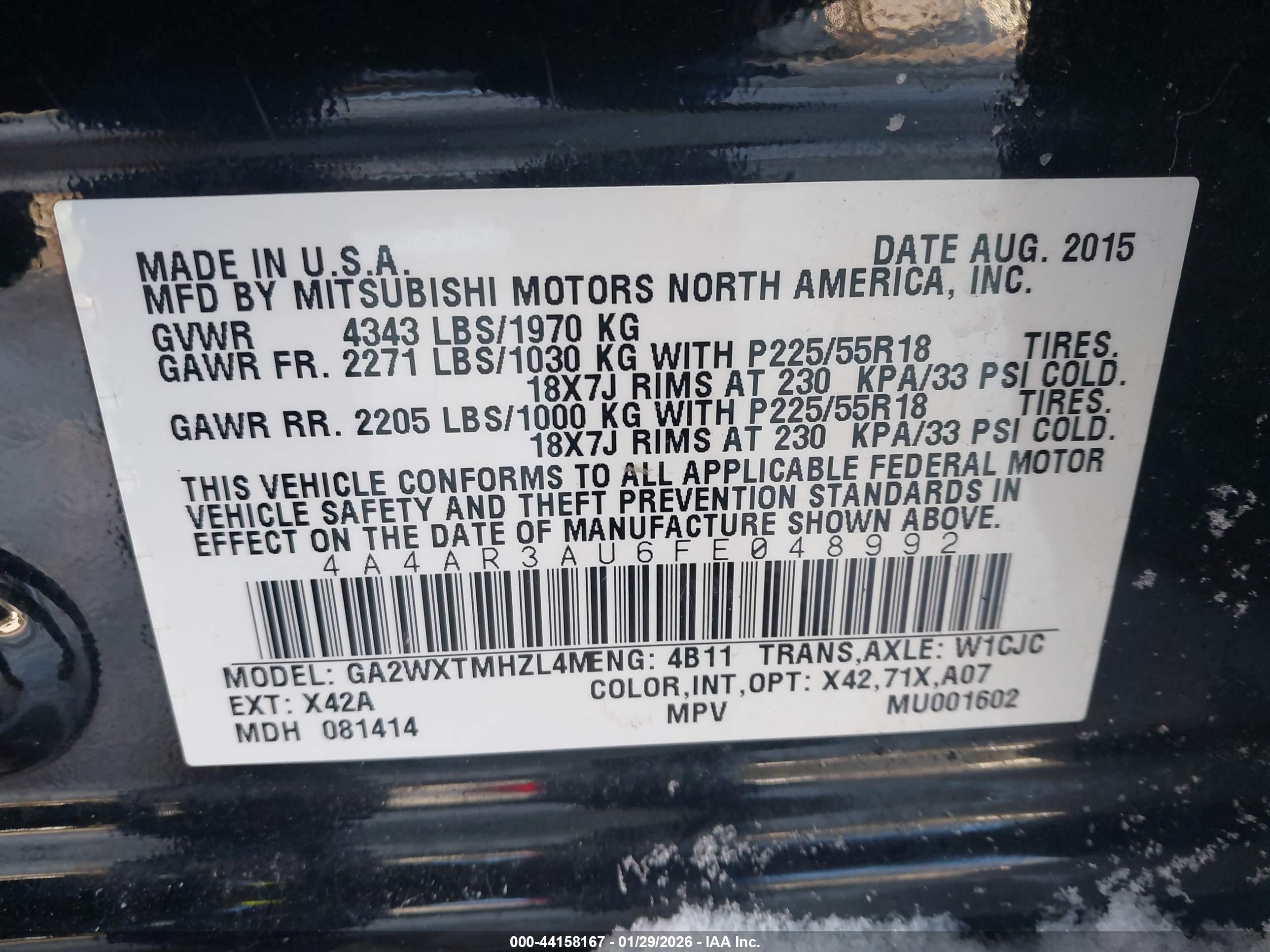 MITSUBISHI OUTLANDER image 9