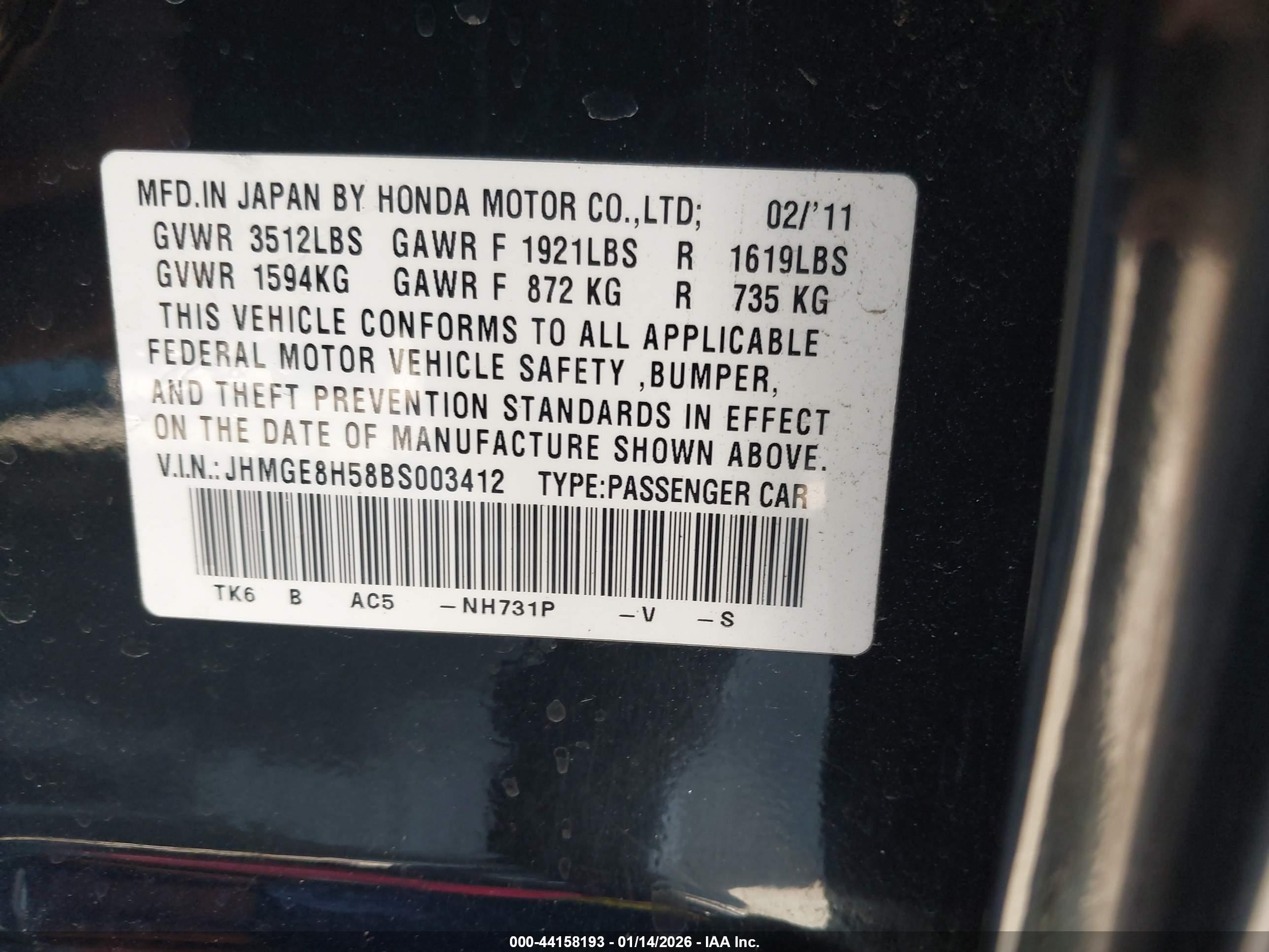 HONDA FIT image 9