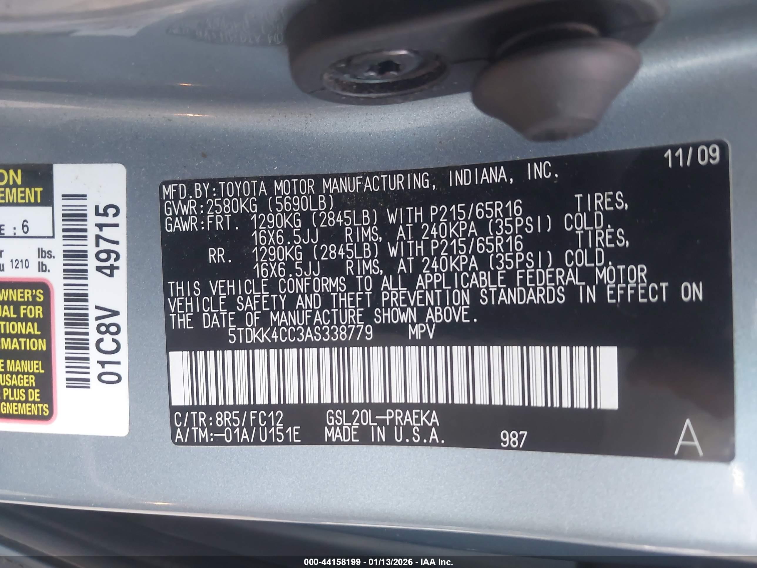 TOYOTA SIENNA image 9