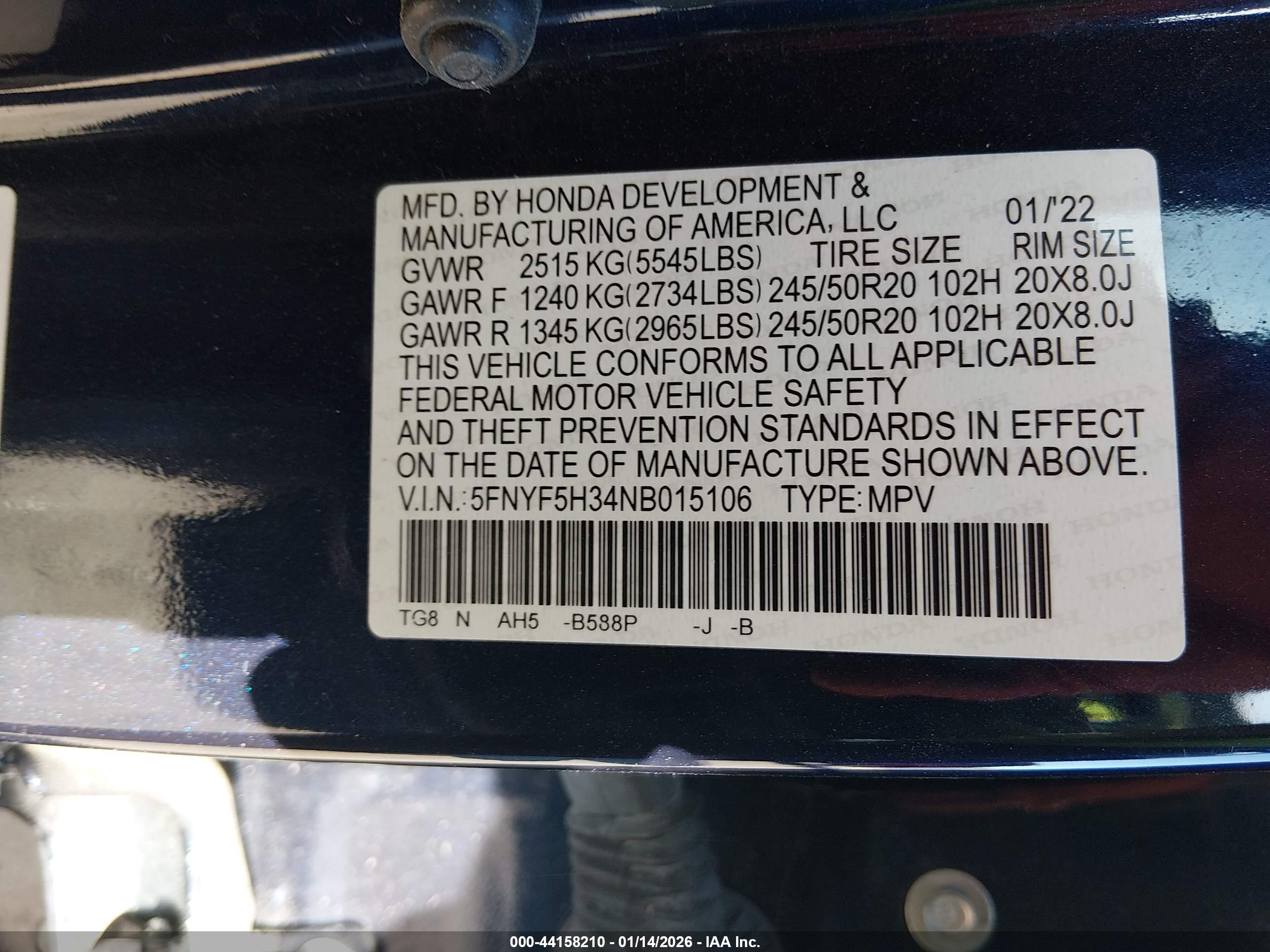 HONDA PILOT image 9