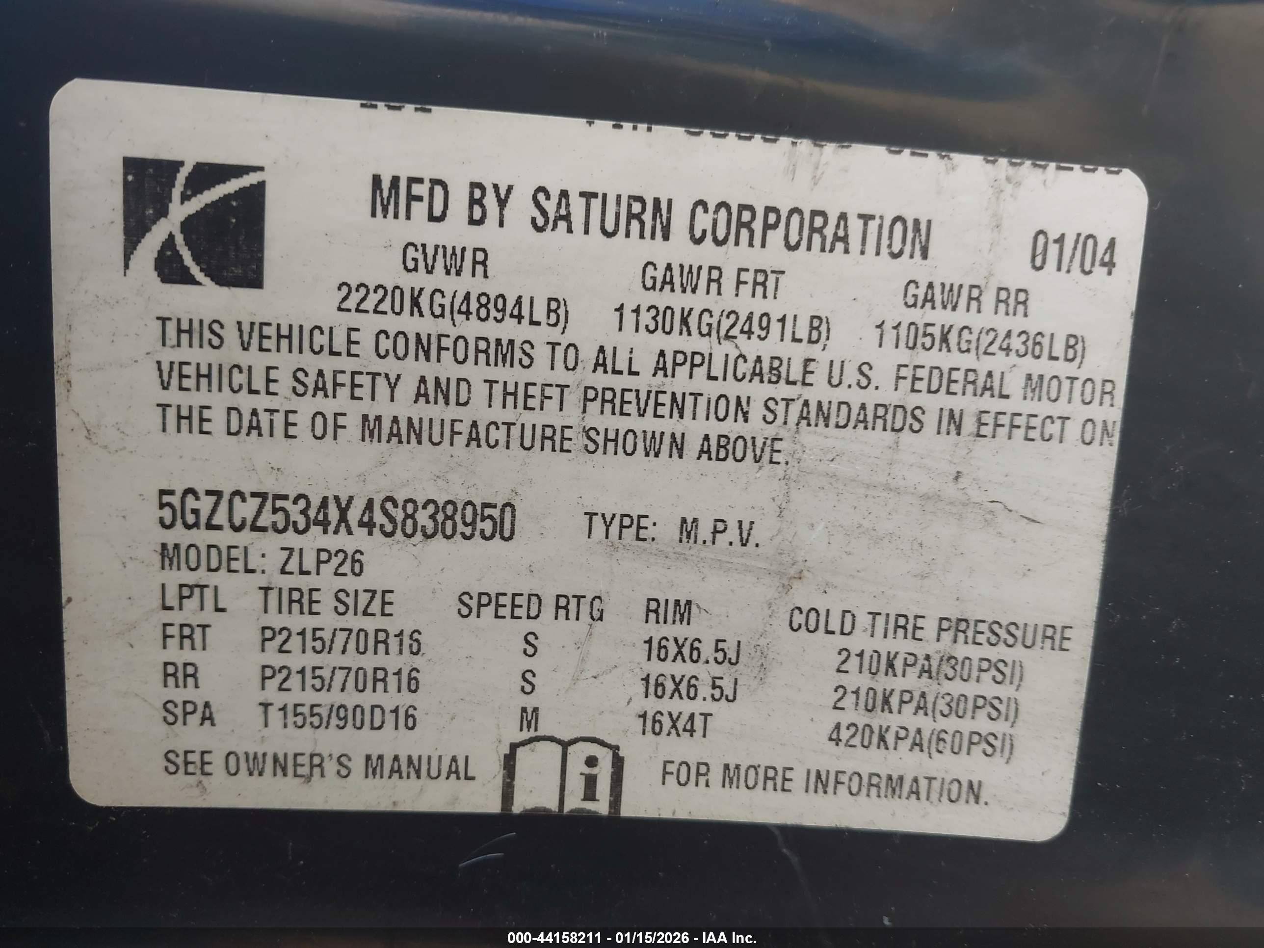 SATURN VUE image 9