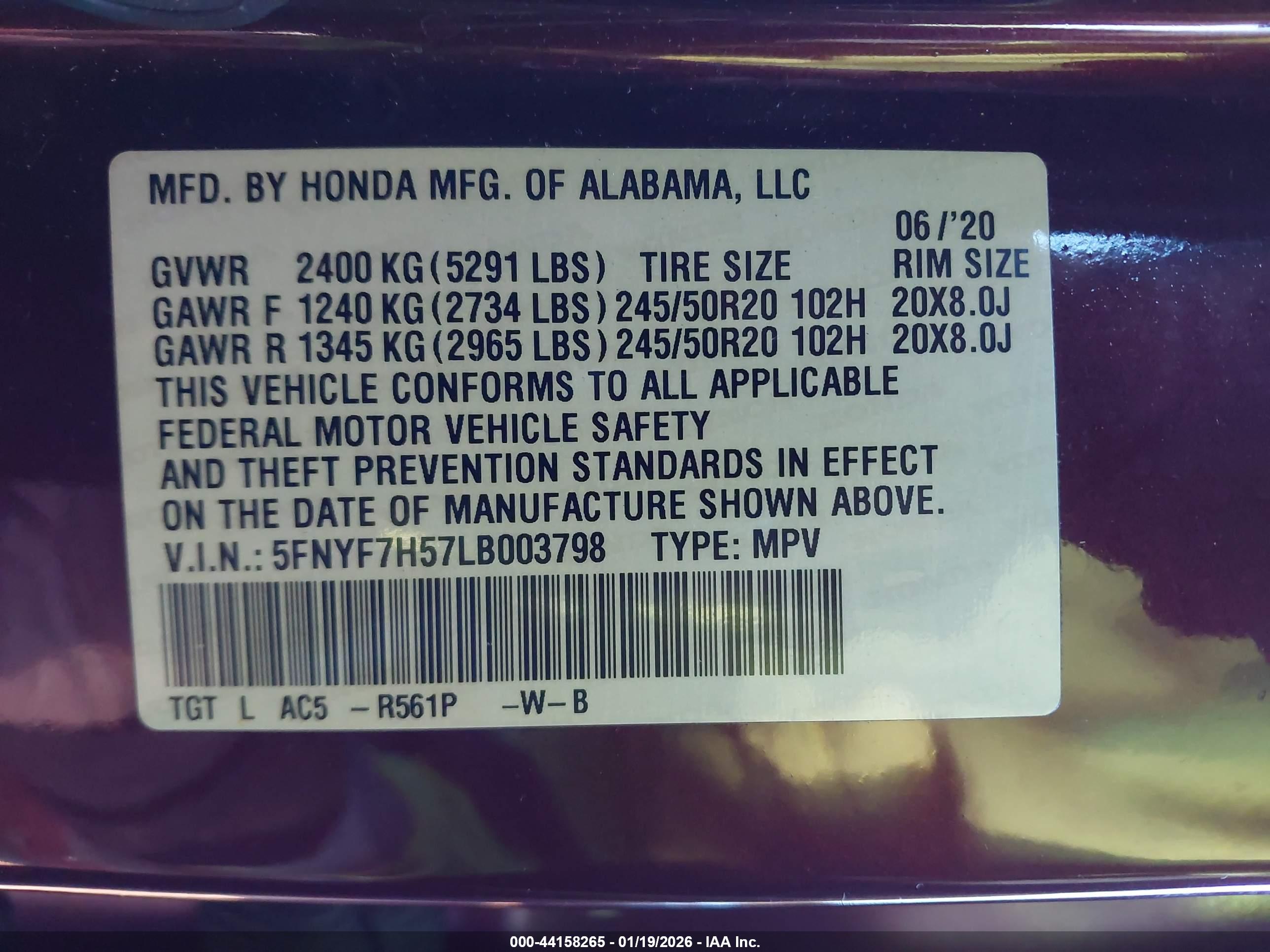 HONDA PASSPORT image 9
