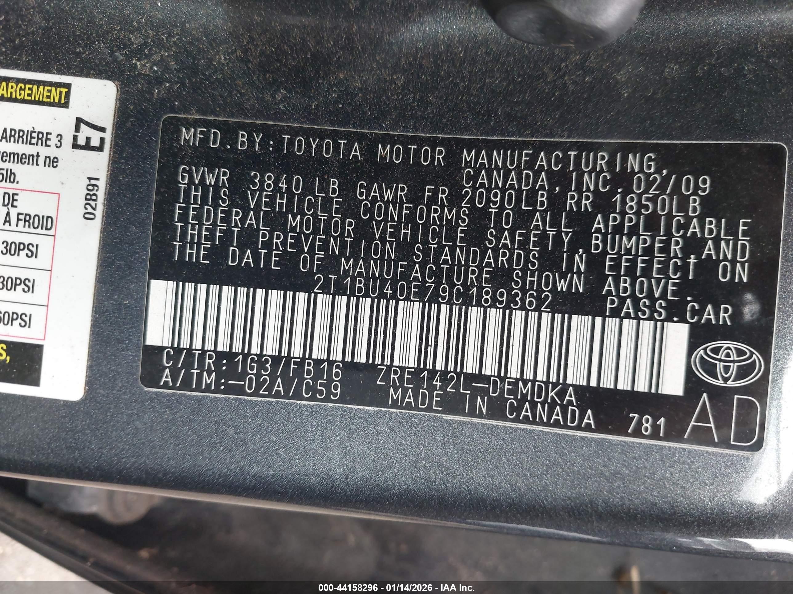 TOYOTA COROLLA image 9