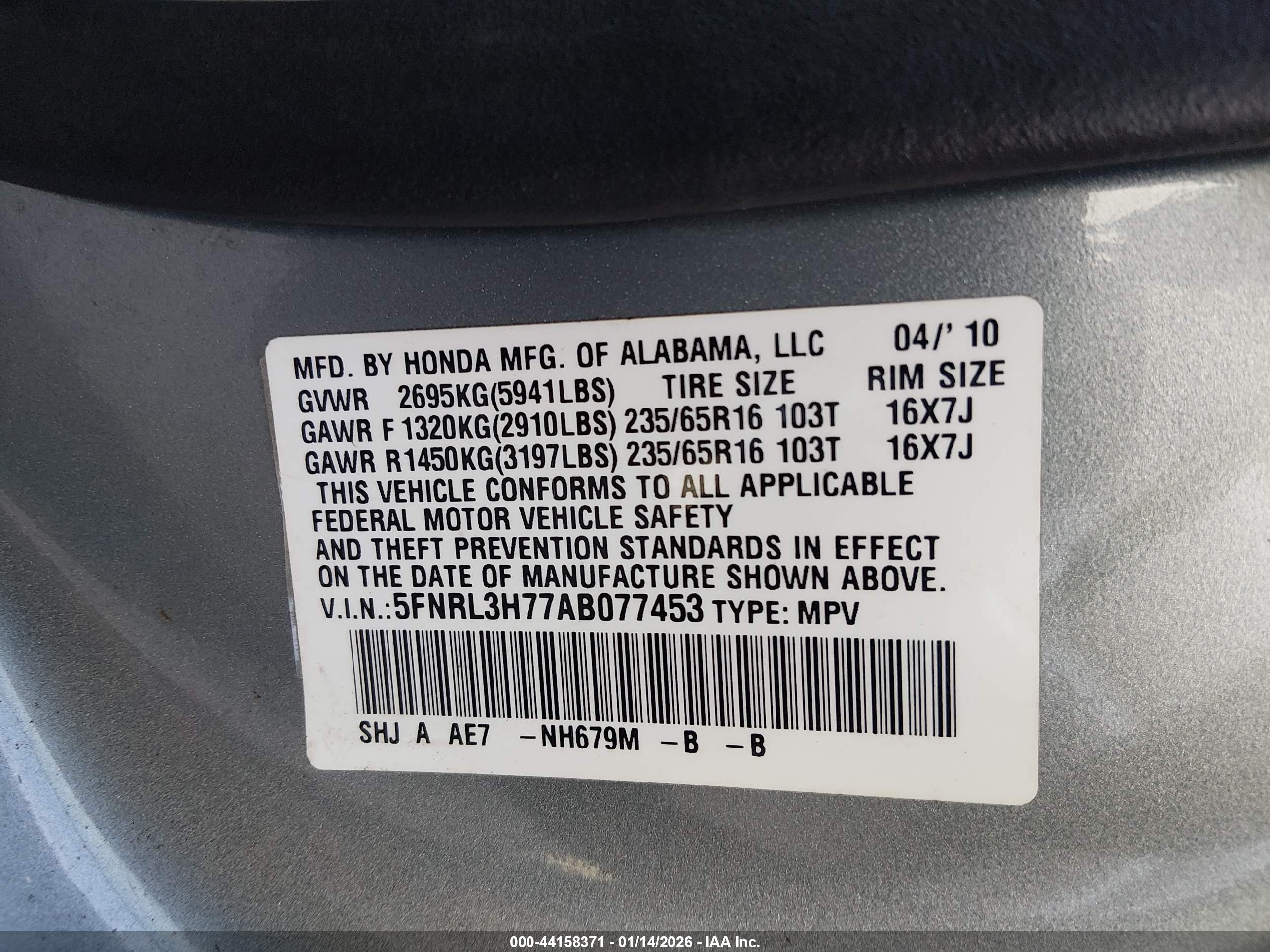 HONDA ODYSSEY image 9