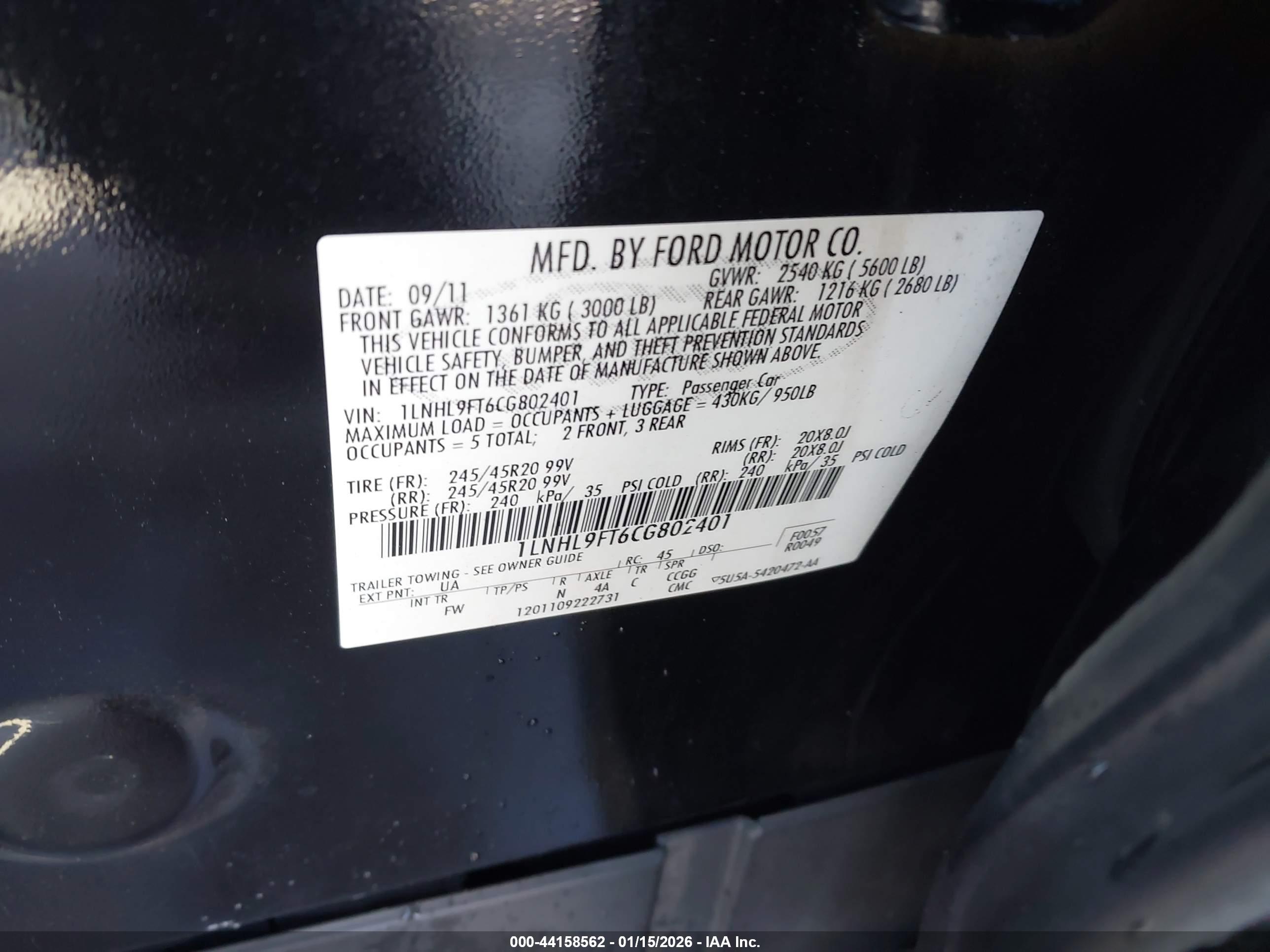 LINCOLN MKS image 9