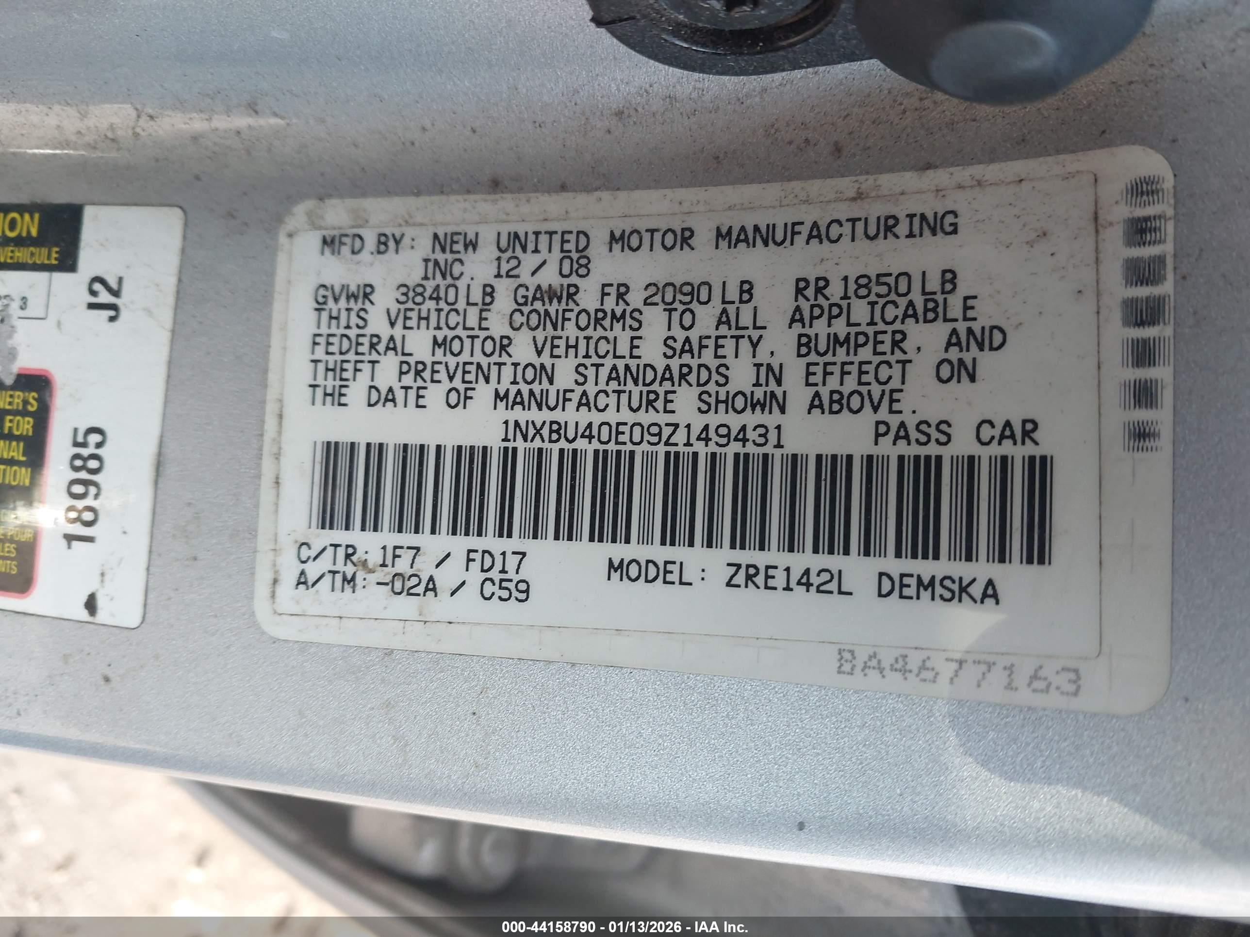 TOYOTA COROLLA image 9