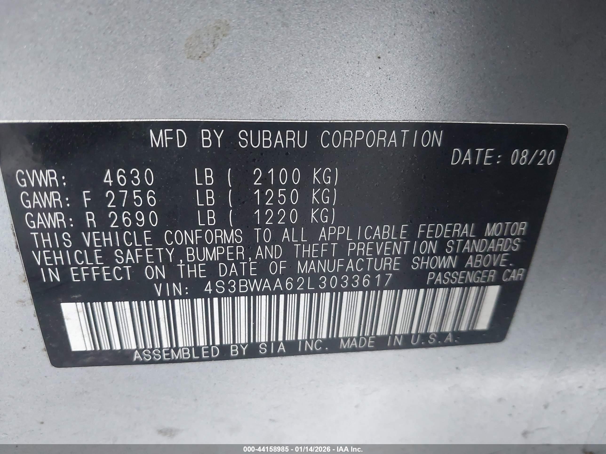 SUBARU LEGACY image 9